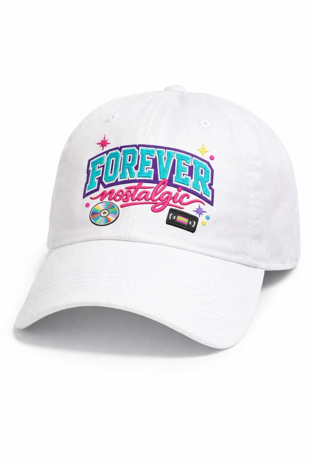 Forever Nostalgic embroidered Dad Cap | Retro roller skate patch