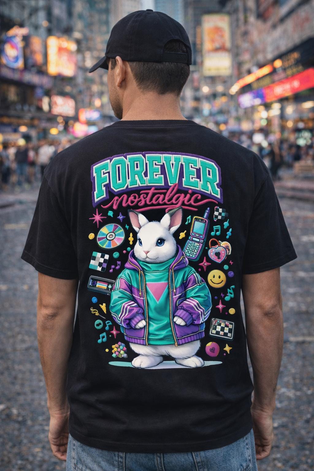 Forever Nostalgic embroidered Dad Cap | Retro roller skate patch
