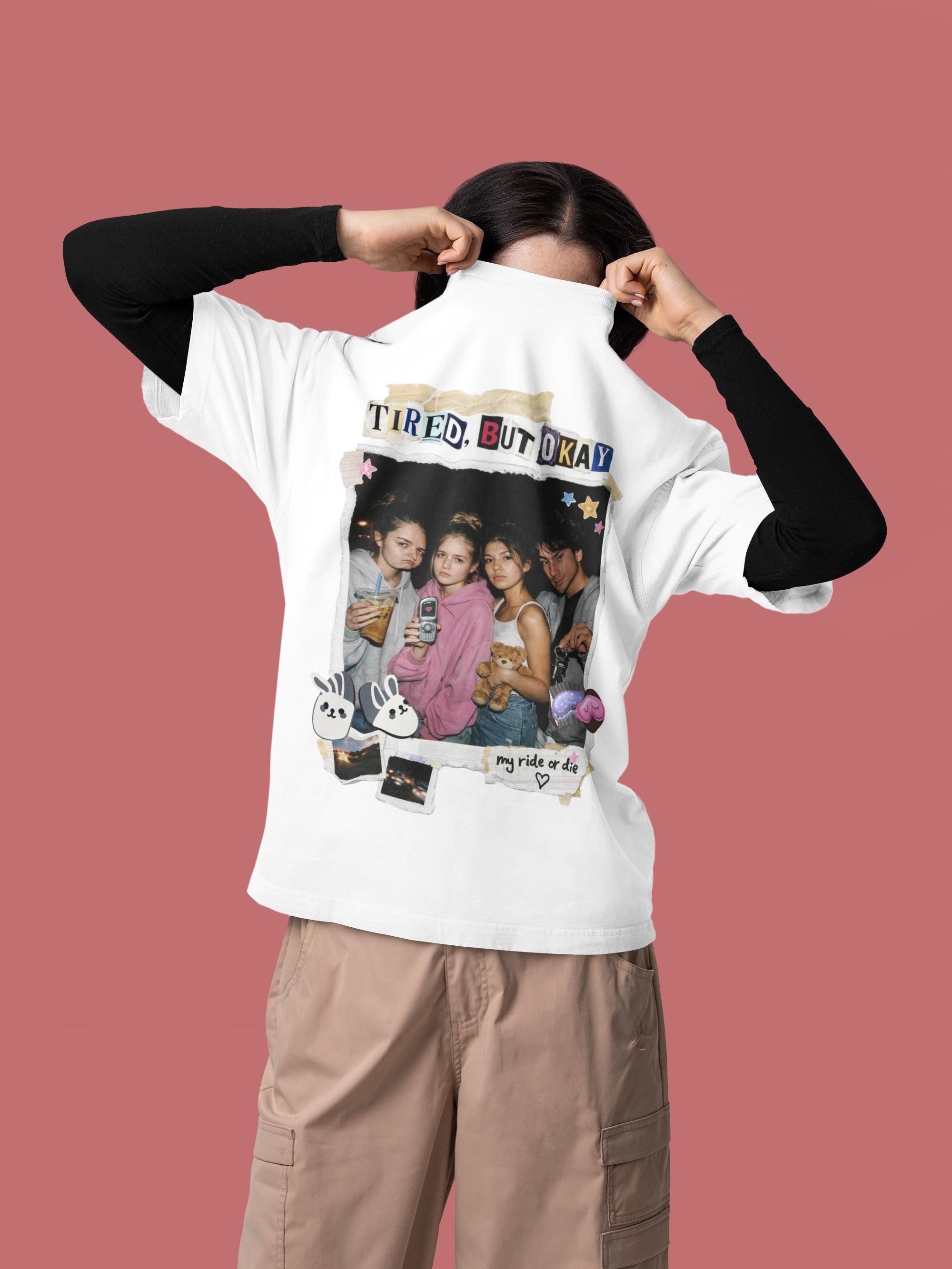Tired But I'll Rally Graphic Tee | Y2K Zillennial Nostalgia
