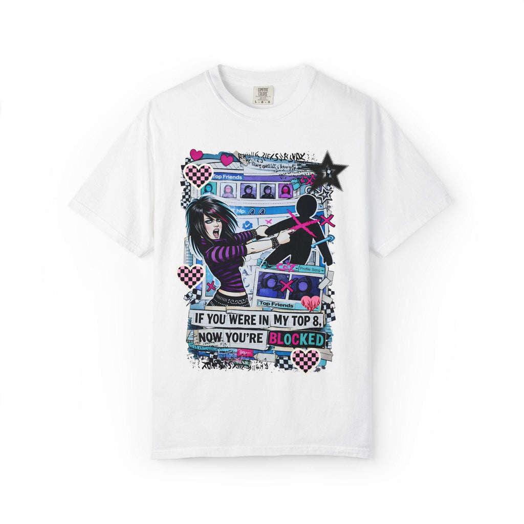 Y2K Emo Graphic Tee | If You Were In My Top 8 Blocked