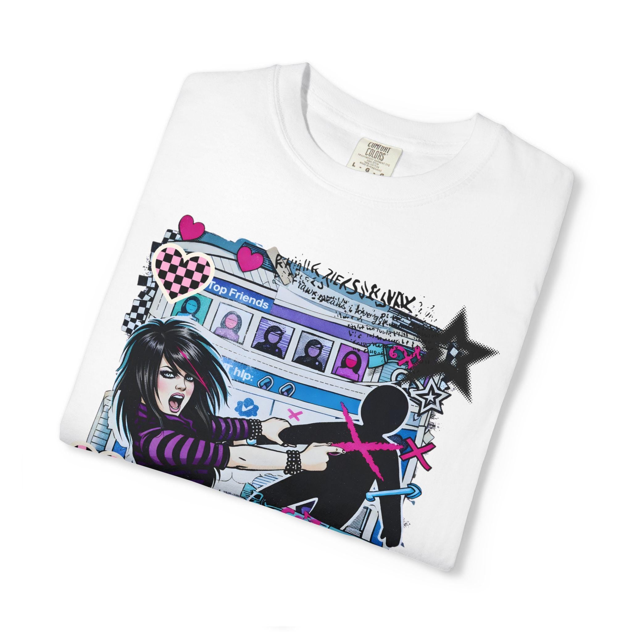 Y2K Emo Graphic Tee | If You Were In My Top 8 Blocked