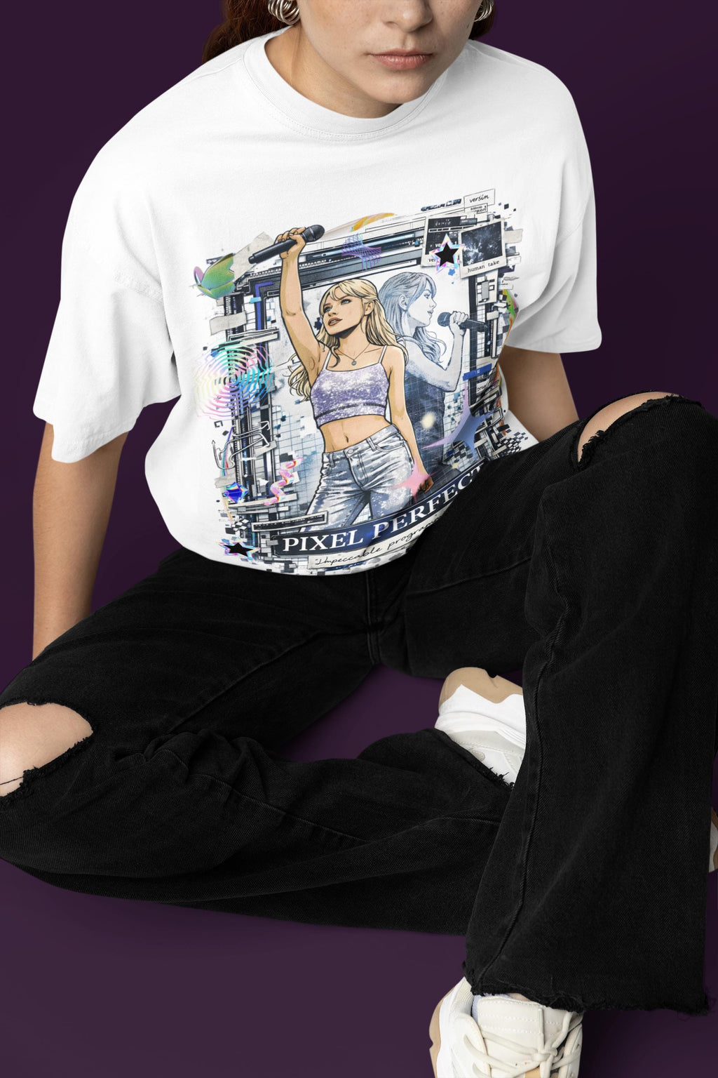 Y2K Pixel Art Comfort Colors Tee | Retro Zillennial Fashion