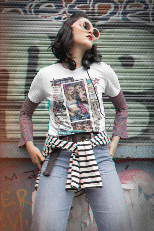 90s Mall Food Court T-Shirt | Vintage Collage Tee