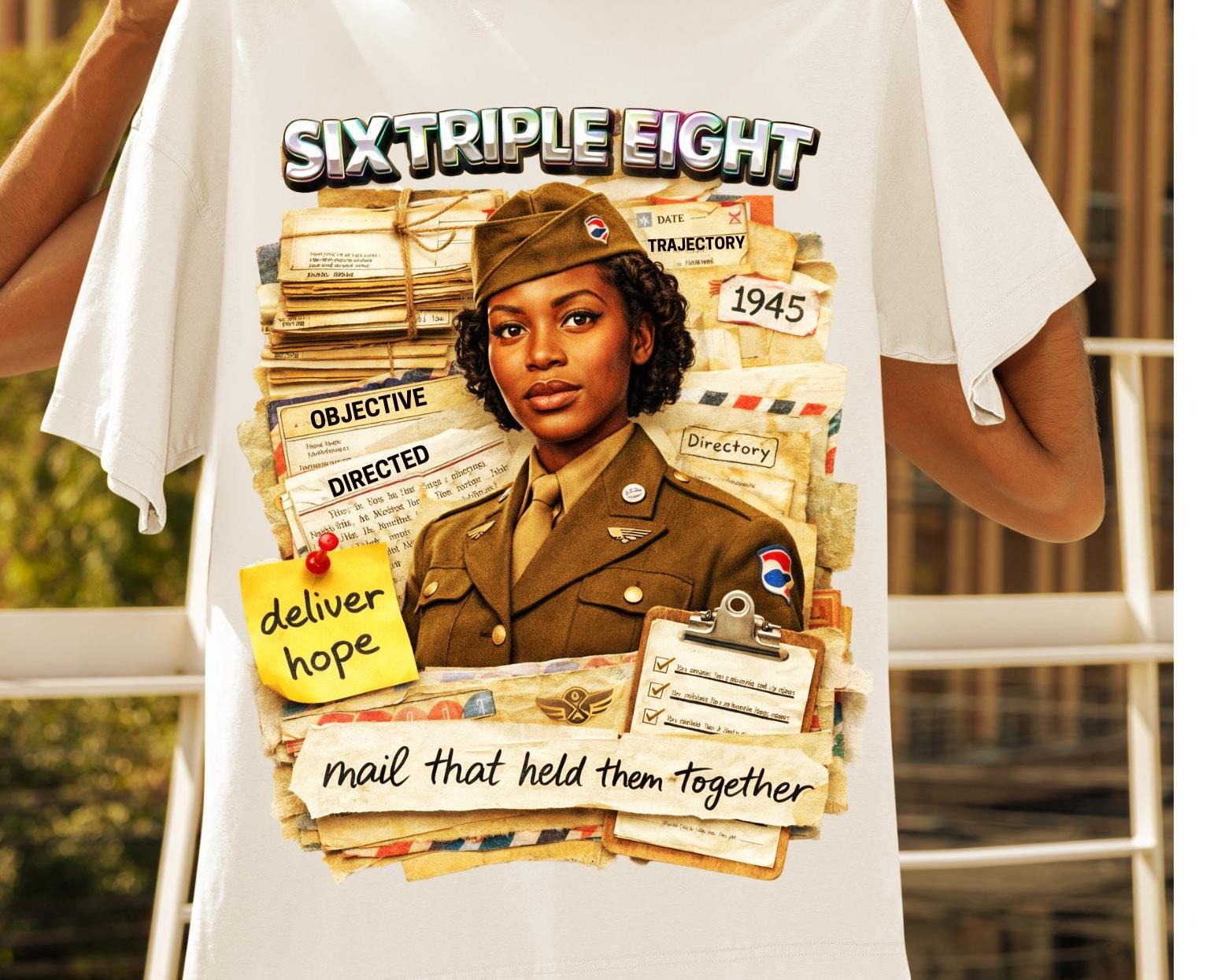 WWII Female Soldier Mail That Held Them Together T-shirt | 368th Tribute