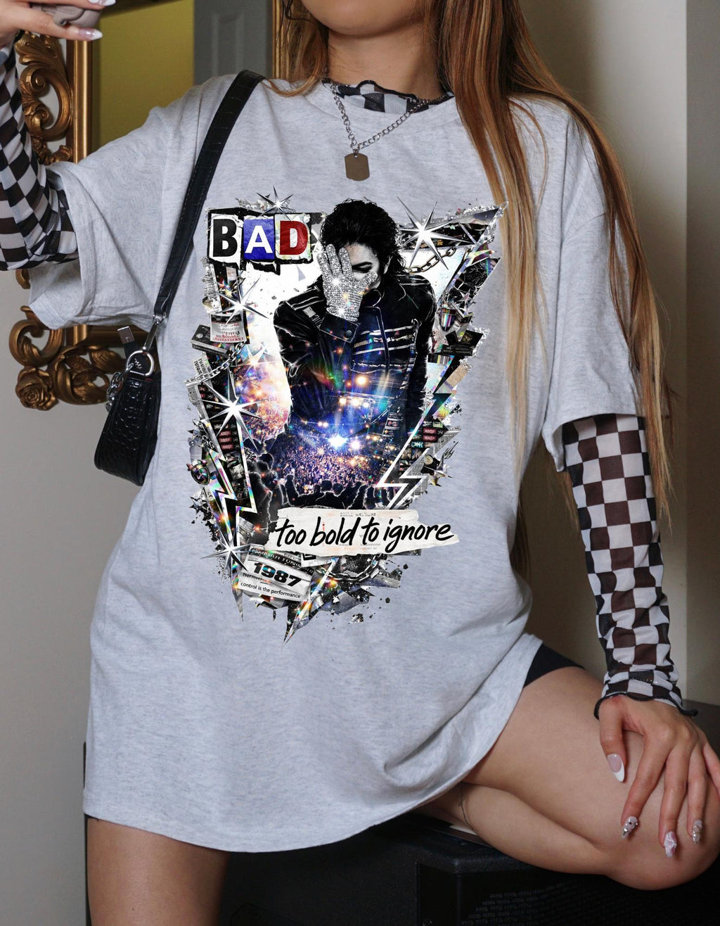 Bad Attitude Graphic T-Shirt | Retro Punk Portrait Too Bold To Ignore Design Vintage Tee