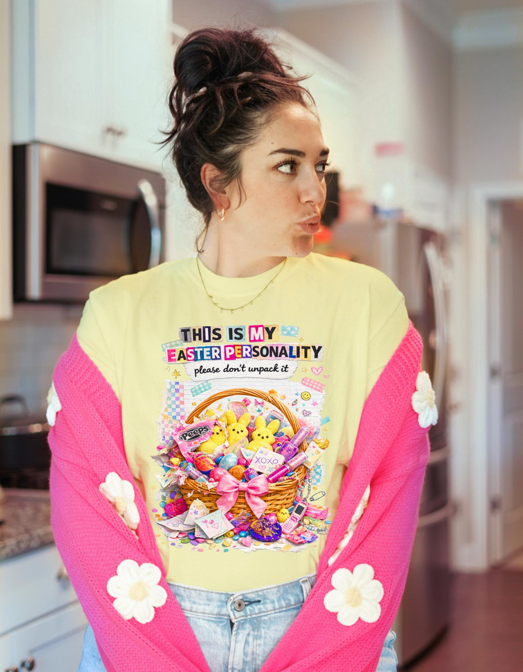 Easter Basket Peeps T-Shirt This Is My Holiday Personality Tee Spring Bunny Gift Apparel