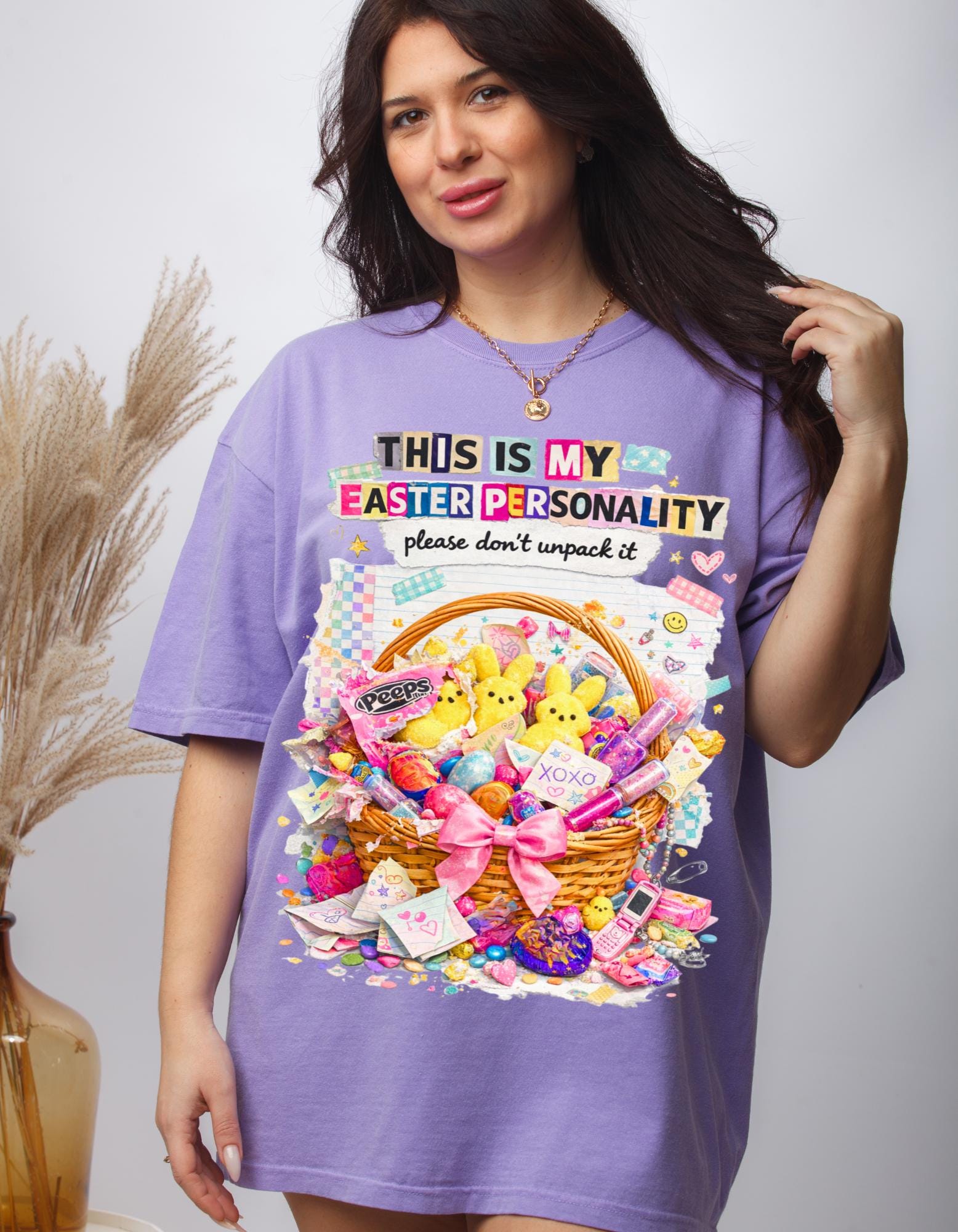 Easter Basket Peeps T-Shirt This Is My Holiday Personality Tee Spring Bunny Gift Apparel