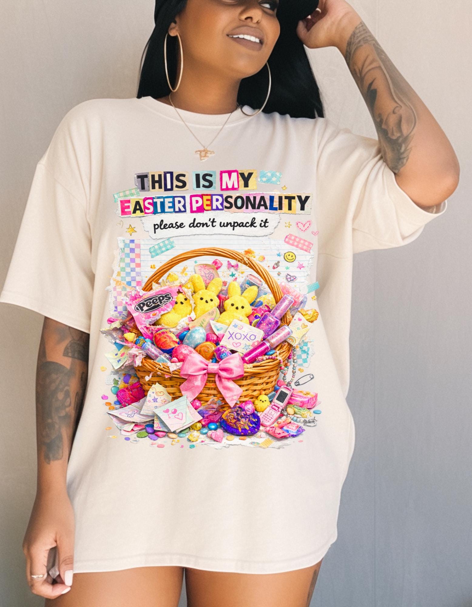 Easter Basket Peeps T-Shirt This Is My Holiday Personality Tee Spring Bunny Gift Apparel