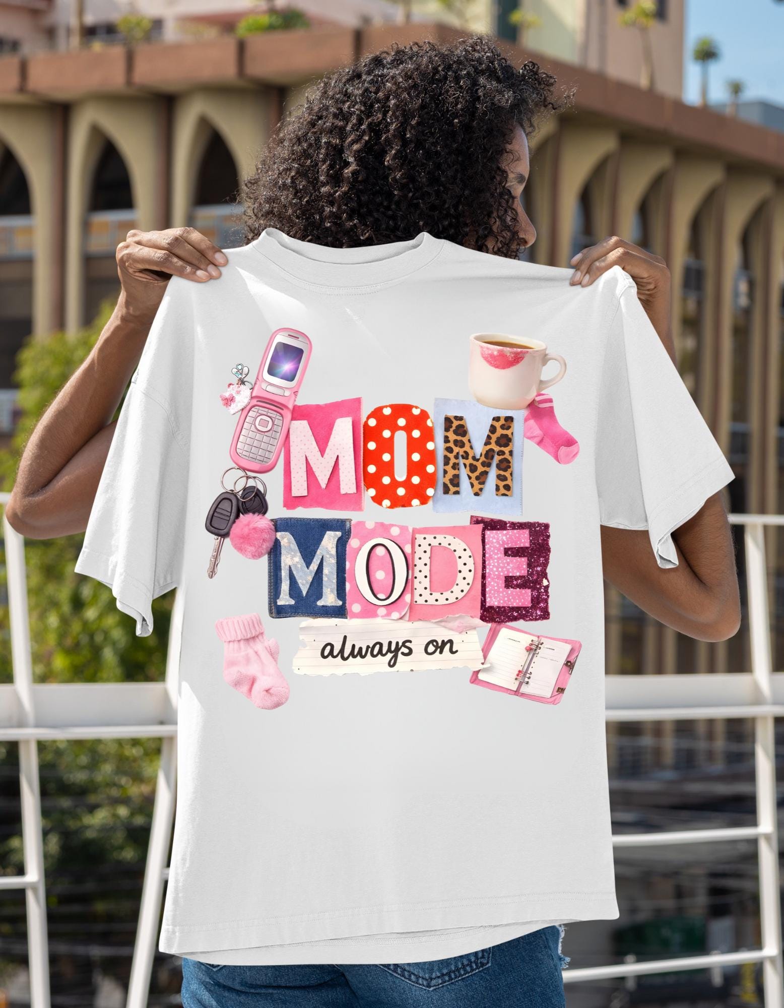 Mom Mode always on T-Shirt | Mom Life Graphic Tee, Mommy Essentials Design