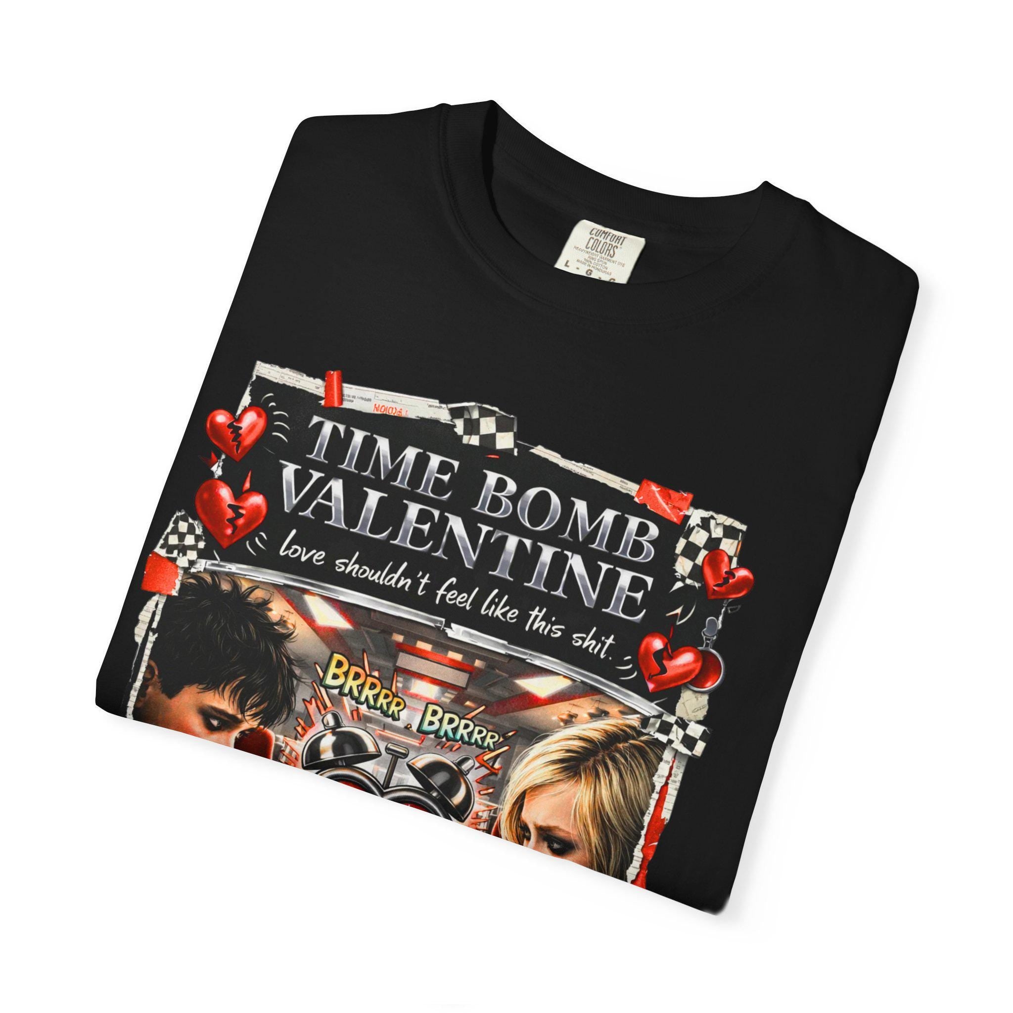 Time Bomb Valentine T-Shirt | Dark Romance Grunge Emo Gothic Aesthetic Unisex Tee Anti Love Graphic Shirt