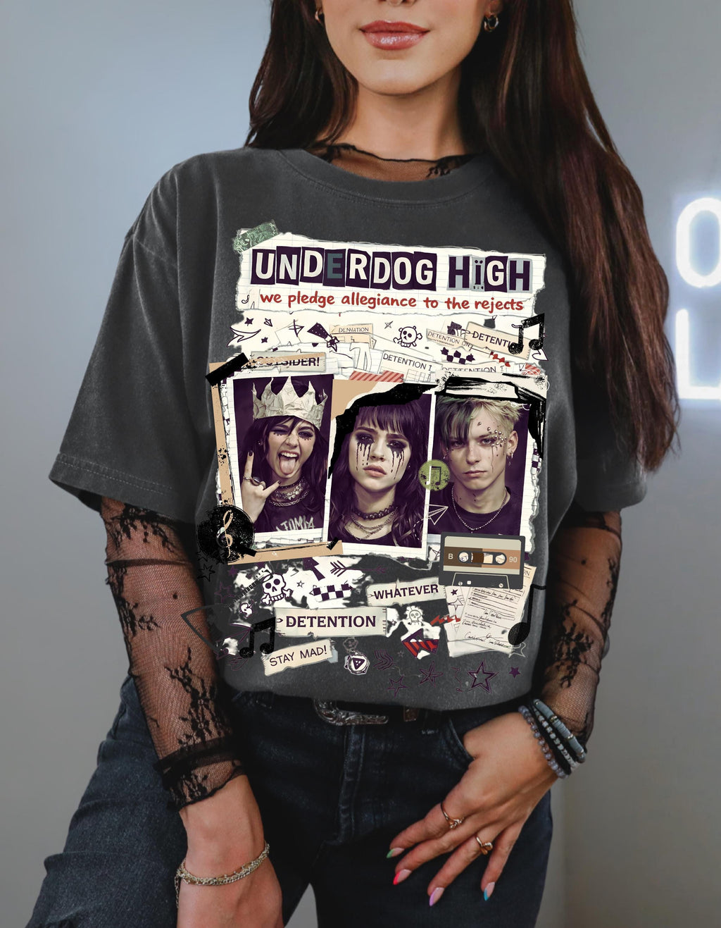 Underdog High Rebellion Grunge T-Shirt | Alternative Punk Band Tee Streetwear