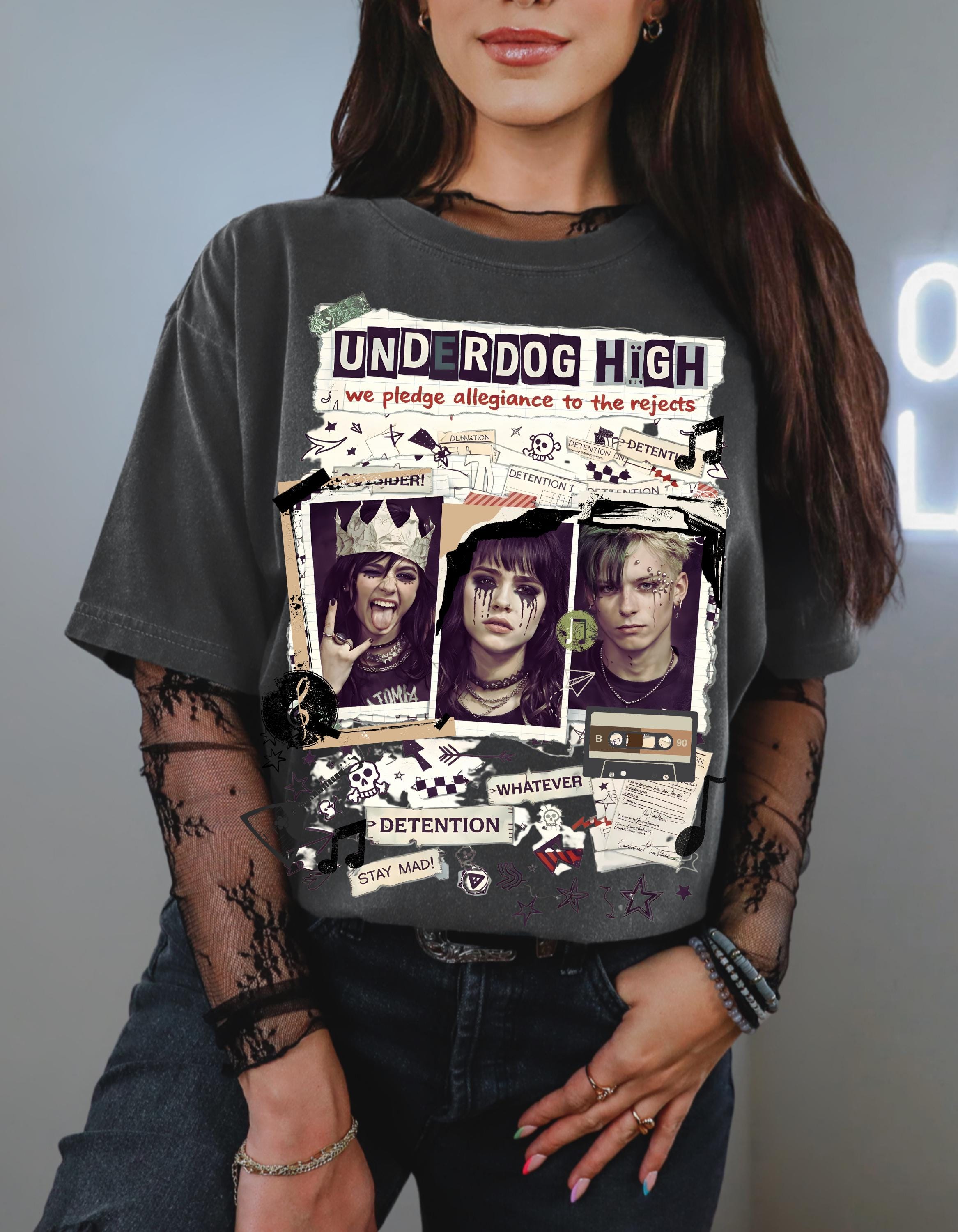 Underdog High Rebellion Grunge T-Shirt | Alternative Punk Band Tee Streetwear