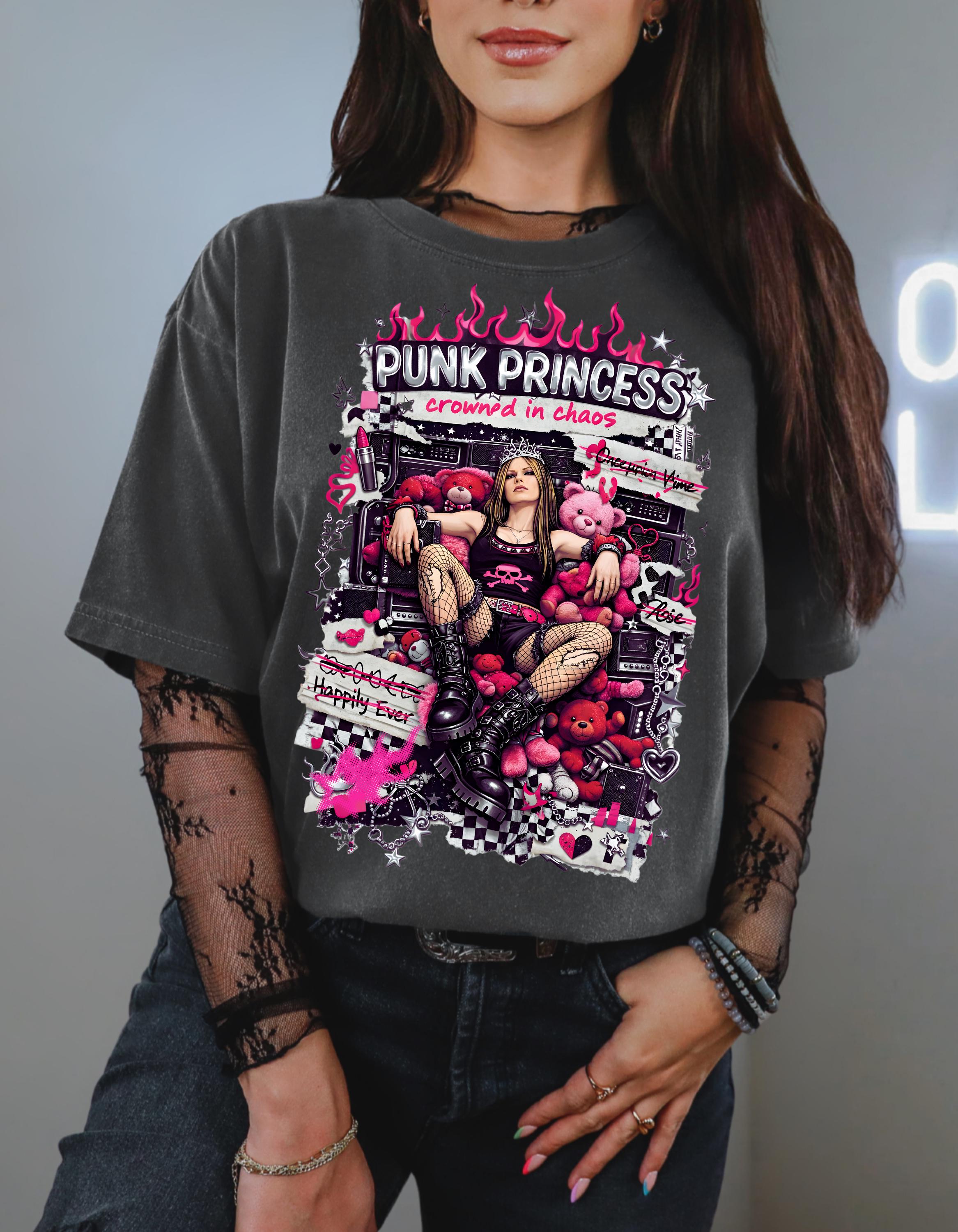 Pink Grunge Princess Graphic Tee - Punk Rock Festival Streetwear Unisex T-Shirt