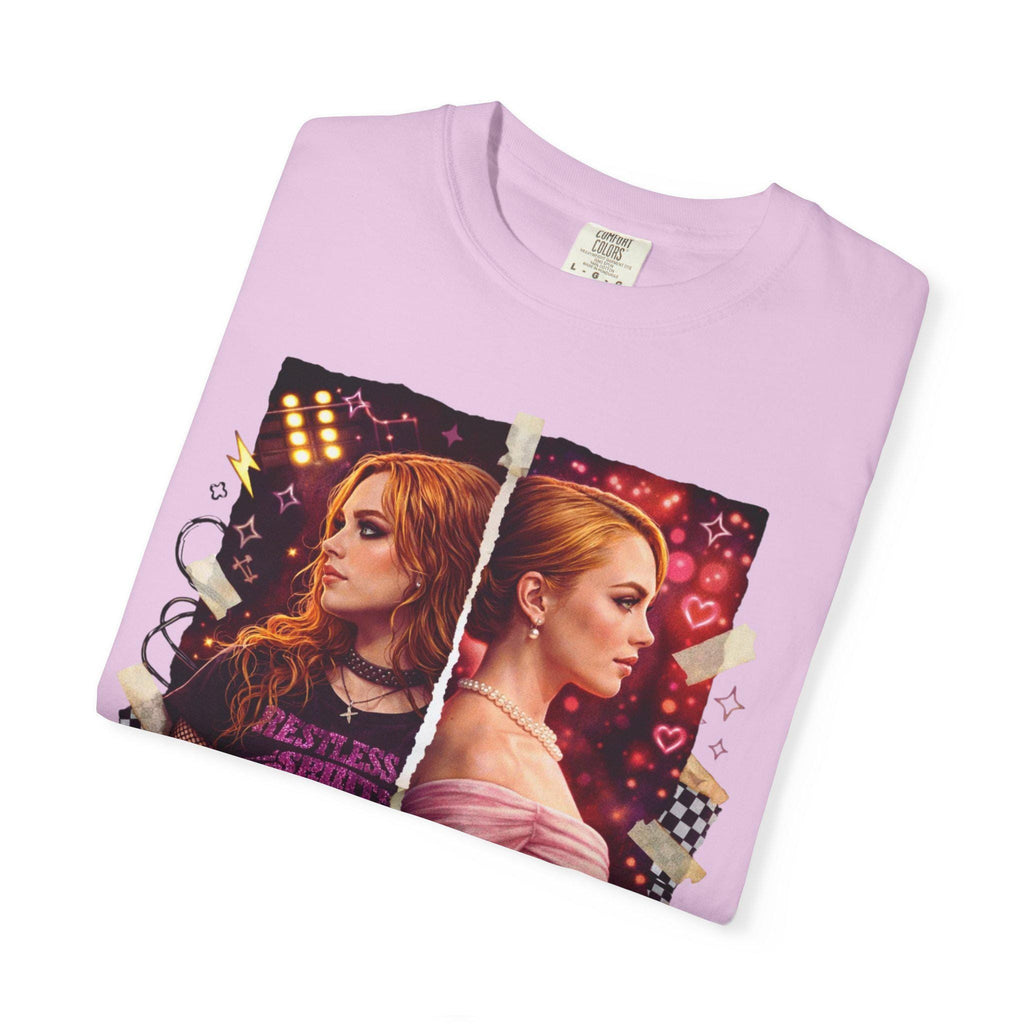 Pink Punk Princess Graphic Tee | Grunge Cotton Shirt Crowned in Chaos Aesthetic Unisex Streetwear