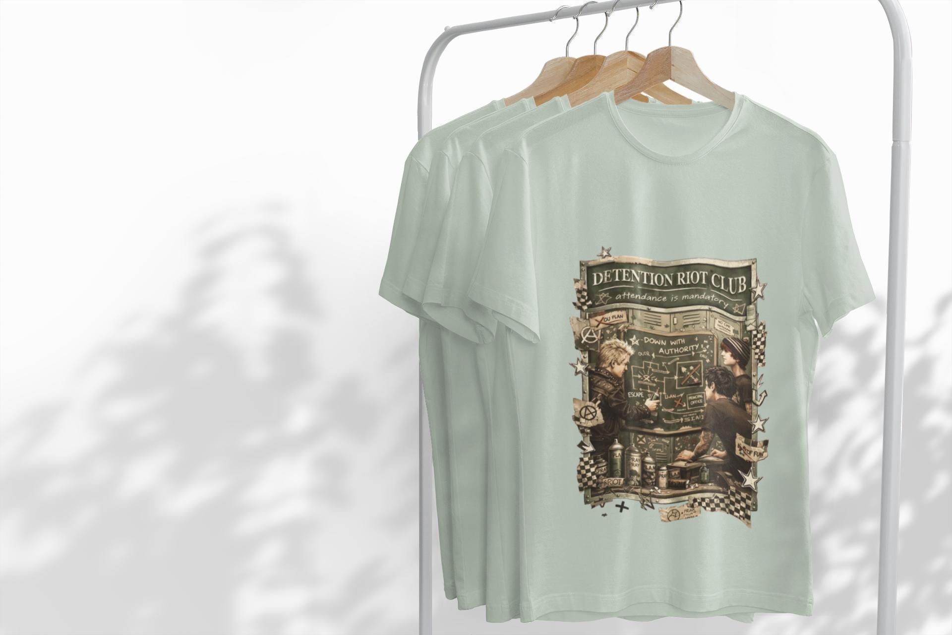 Detention Riot Club Graphic Tee | Grunge Punk Alternative Streetwear T-Shirt Unisex Youth Rebellion Fashion
