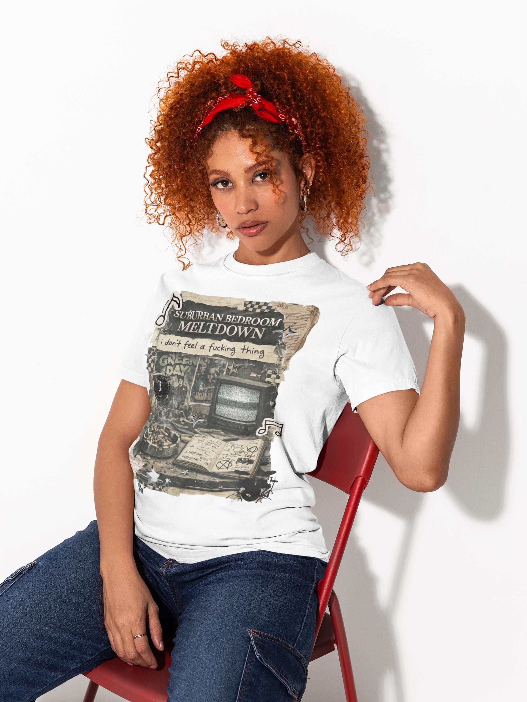 Suburban Bedroom Meltdown T-Shirt | Emo Grunge 2000s Alternative Nostalgia Fashion Tee