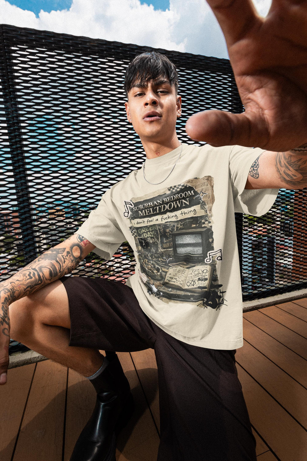 Suburban Bedroom Meltdown T-Shirt | Emo Grunge 2000s Alternative Nostalgia Fashion Tee