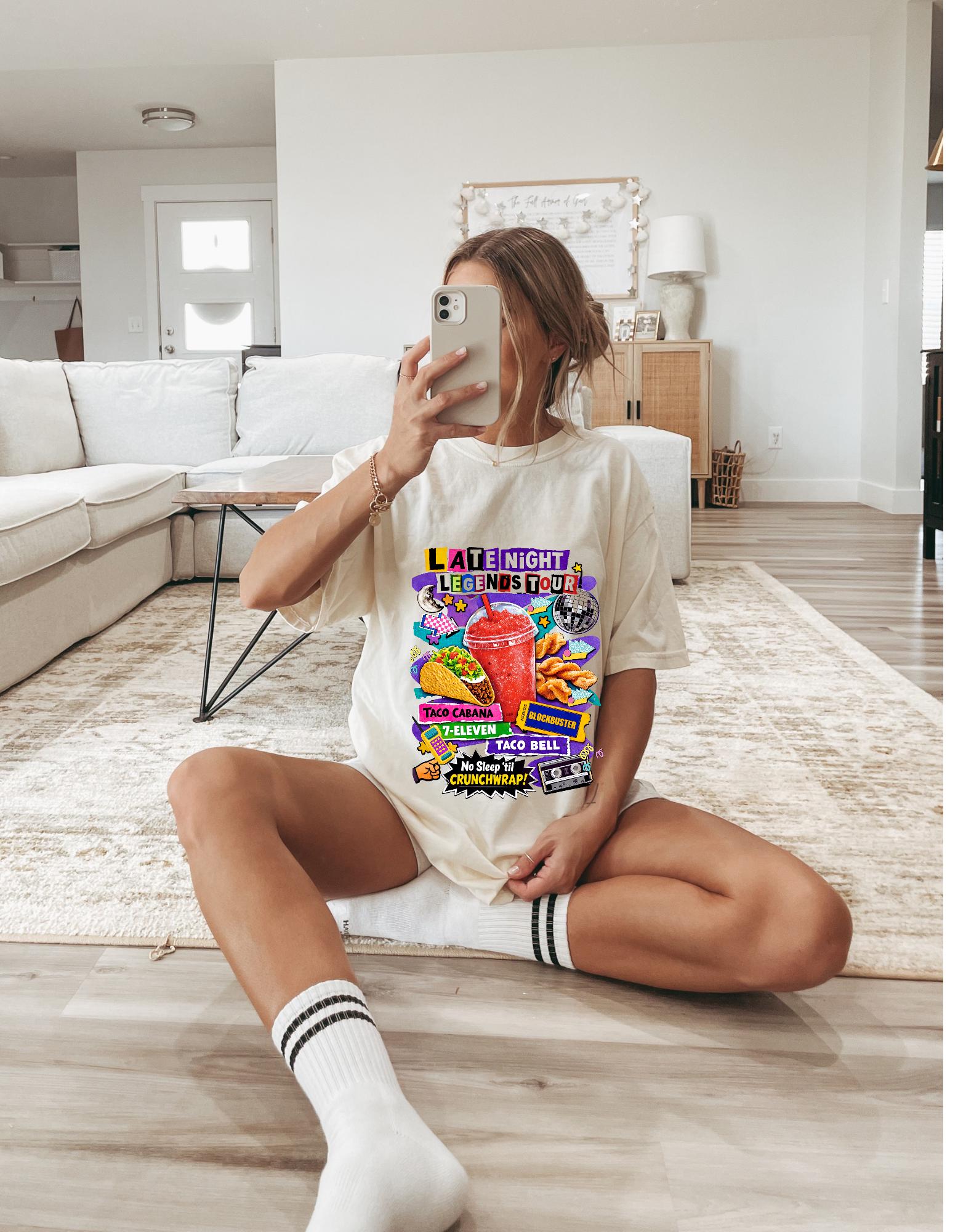 Late Night Legends Tour T-Shirt | Fast Food Graphic Tee