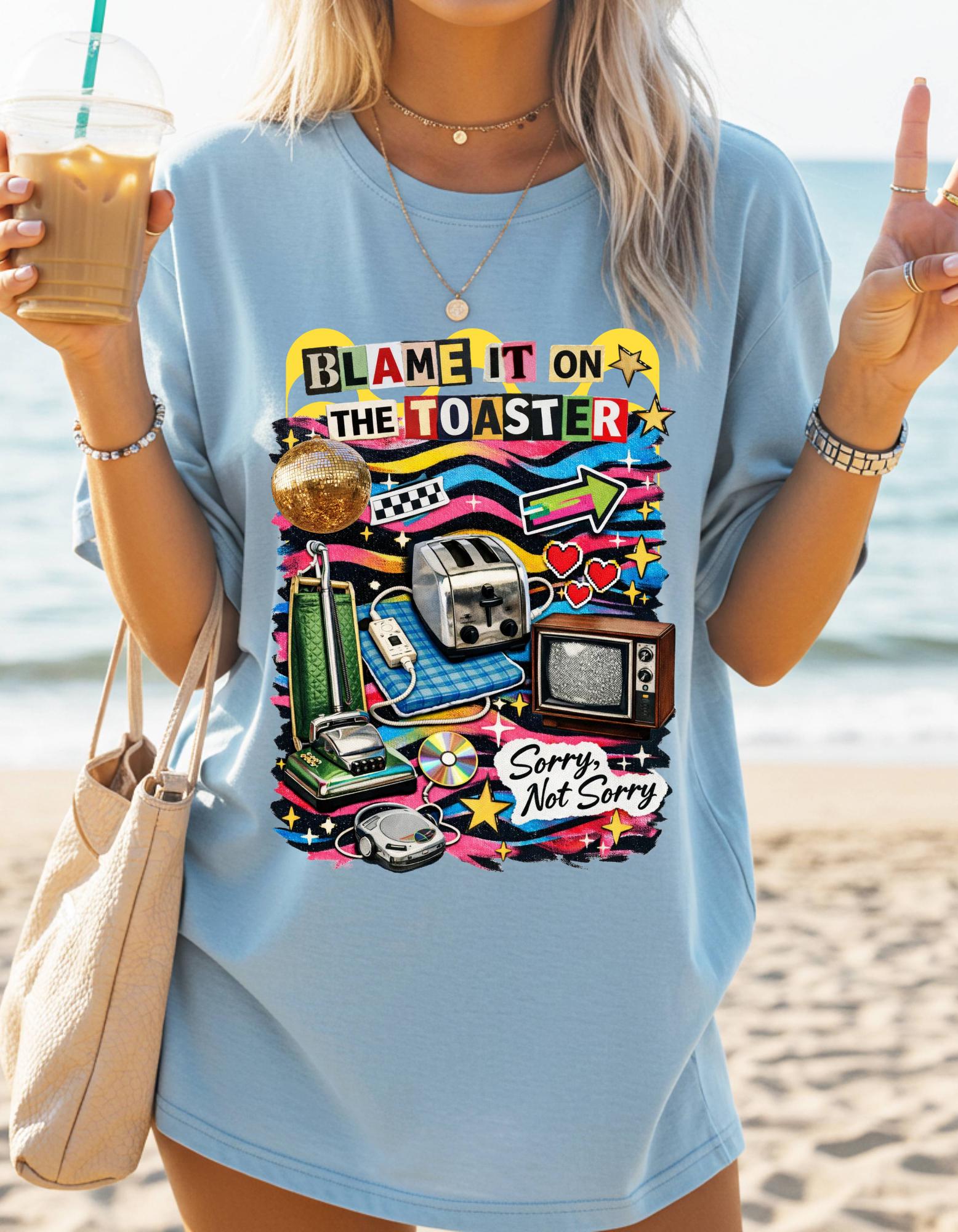 Retro Toaster Graphic Tee | Funny Vintage Appliance Collage