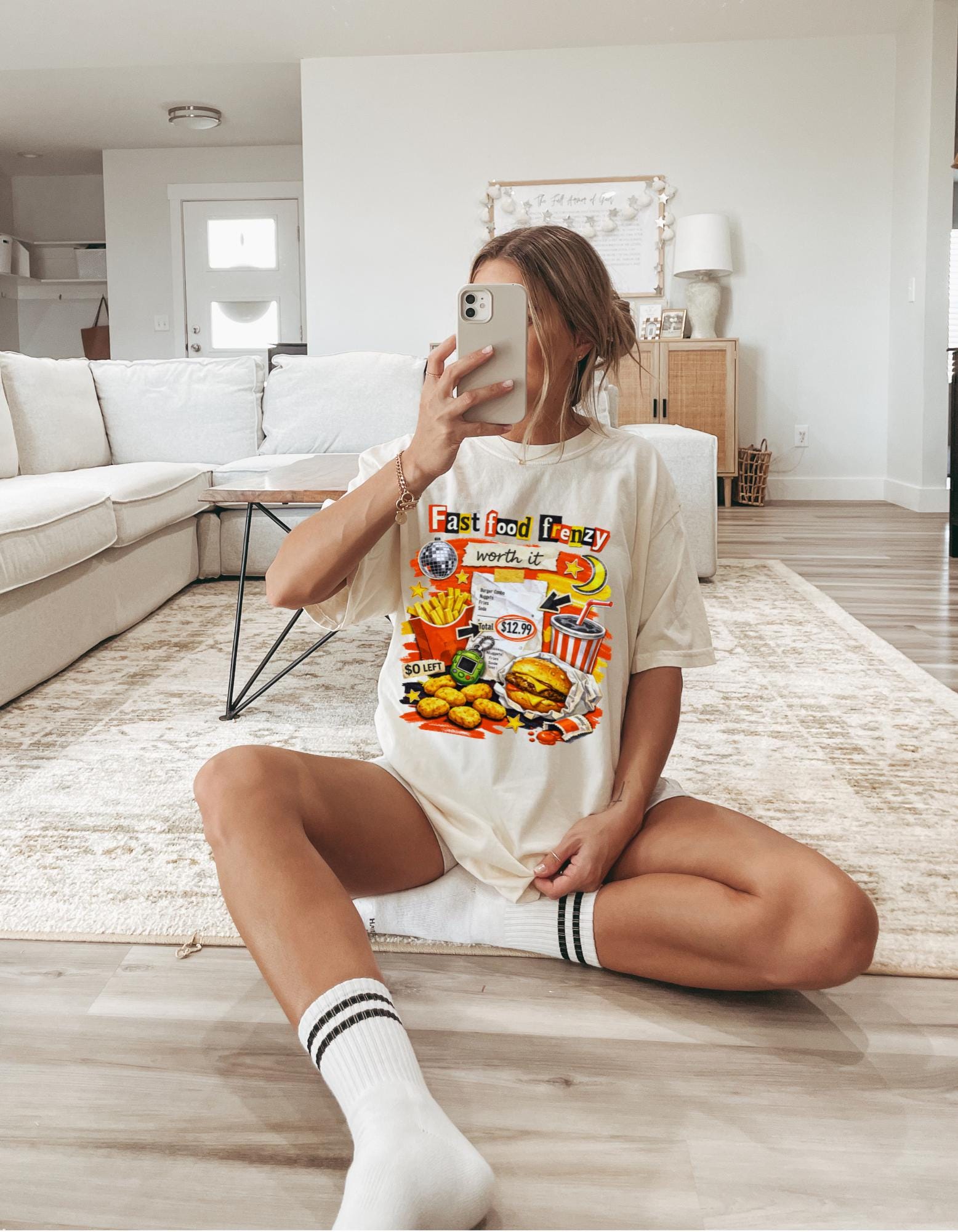 Fast Food Frenzy Graphic Tee | Retro Diner Collage T-Shirt
