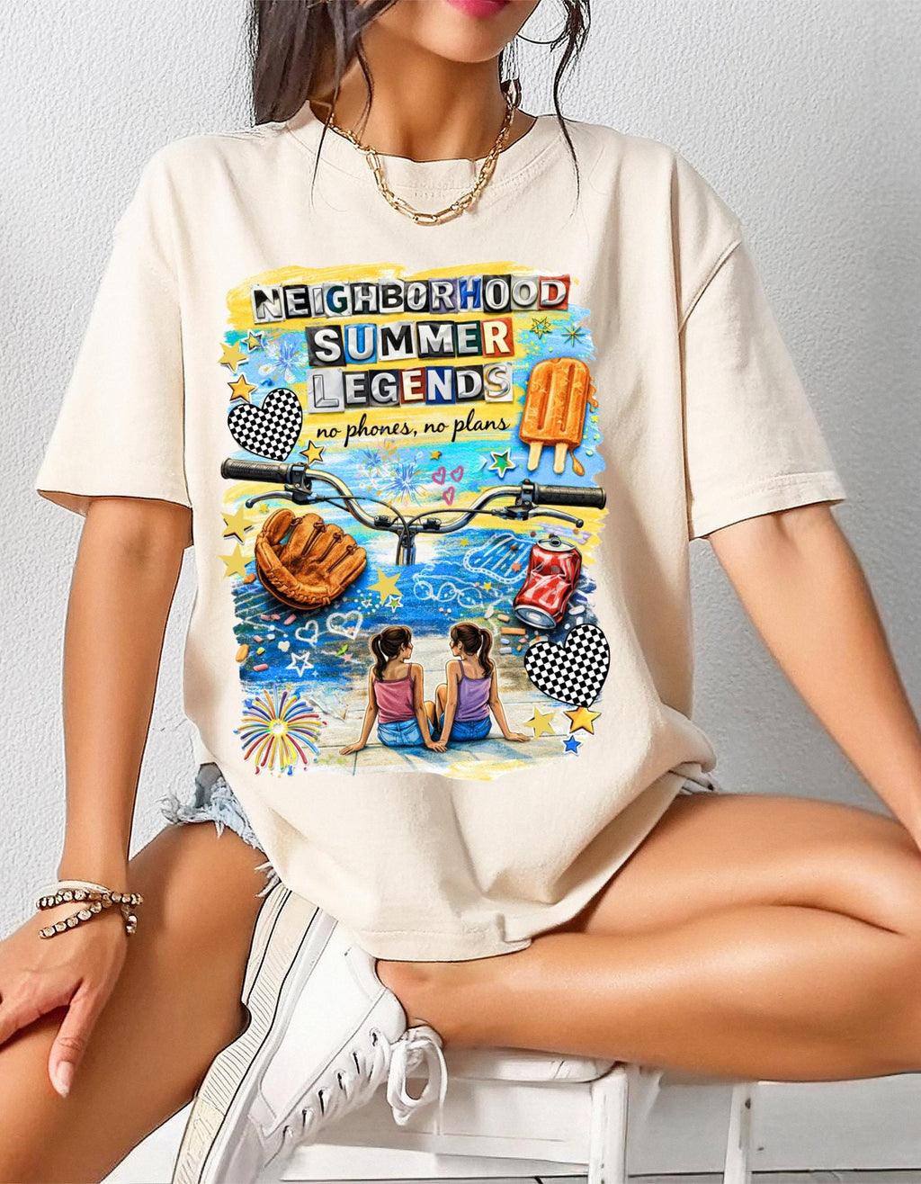 Neighborhood Summer Legends Tee - No Phones Plans Zillennial Nostalgia Shirt Vintage Retro Graphic Unisex