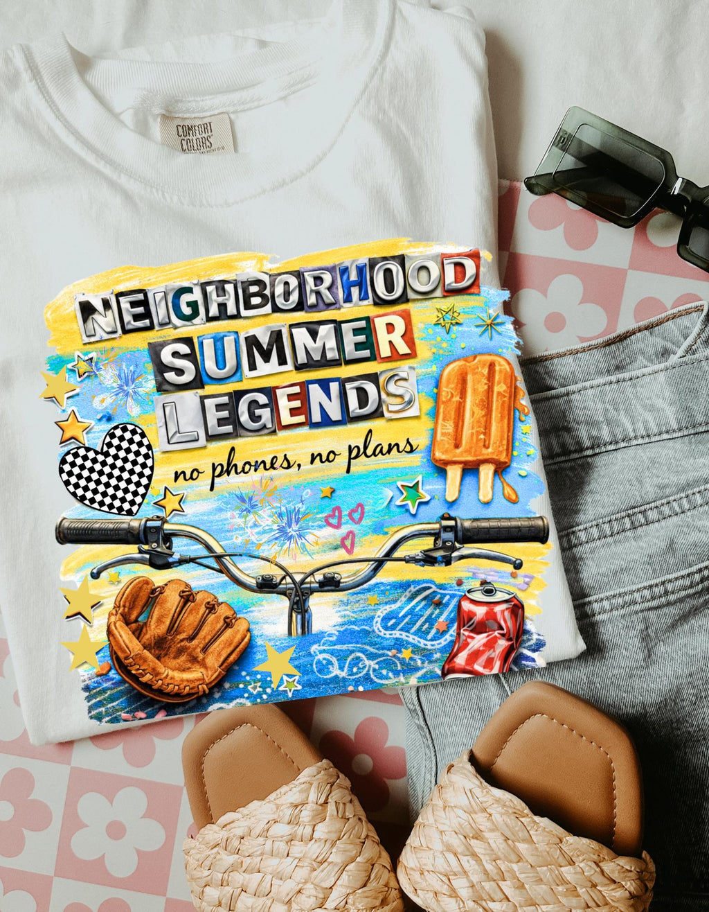 Neighborhood Summer Legends Tee - No Phones Plans Zillennial Nostalgia Shirt Vintage Retro Graphic Unisex