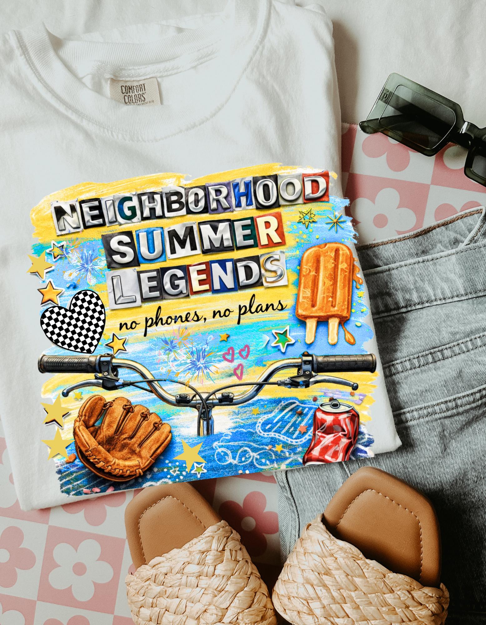 Neighborhood Summer Legends Tee - No Phones Plans Zillennial Nostalgia Shirt Vintage Retro Graphic Unisex