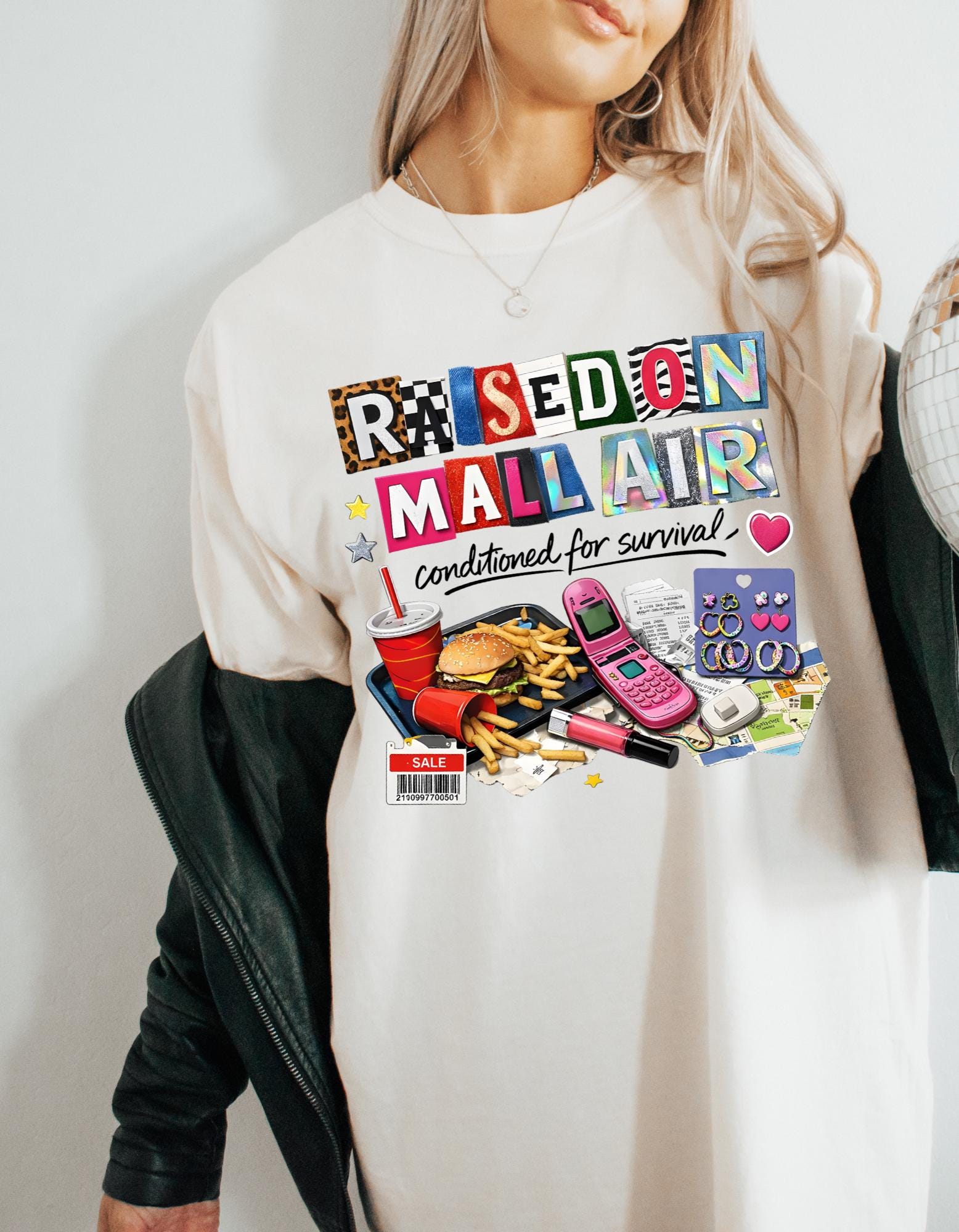 Retro Mallcore T-Shirt | 90s Nostalgia, Flip Phone Design