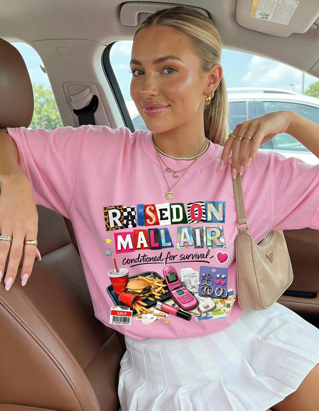 Retro Mallcore T-Shirt | 90s Nostalgia, Flip Phone Design