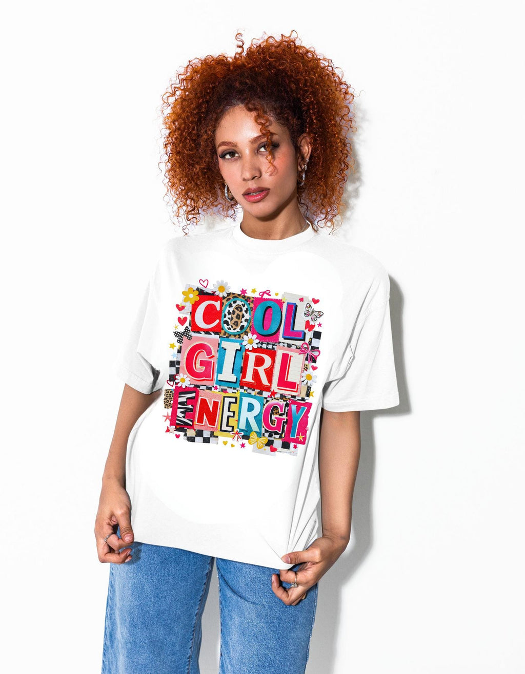 Girl Energy T-Shirt | Retro Patchwork Graphic Tee
