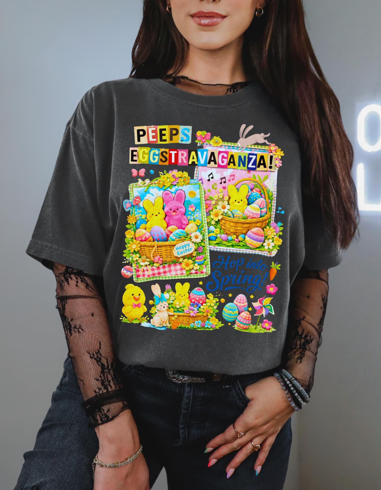 Peeps Eggstravaganza Easter Tee | Spring Chick T-Shirt Hop Into Season Holiday Outfit