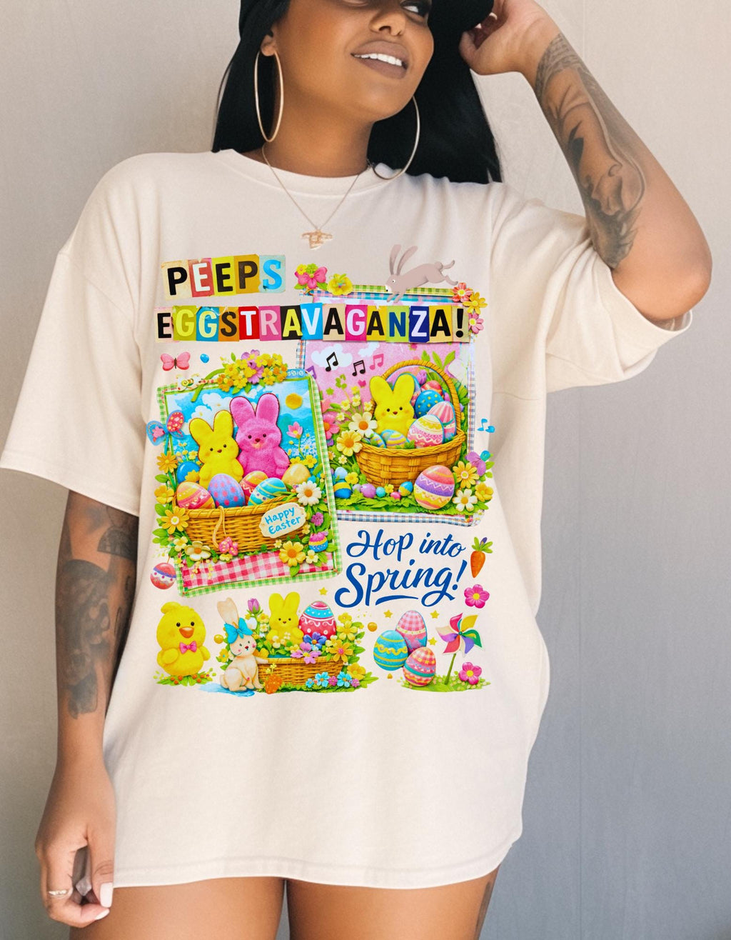 Peeps Eggstravaganza Easter Tee | Spring Chick T-Shirt Hop Into Season Holiday Outfit