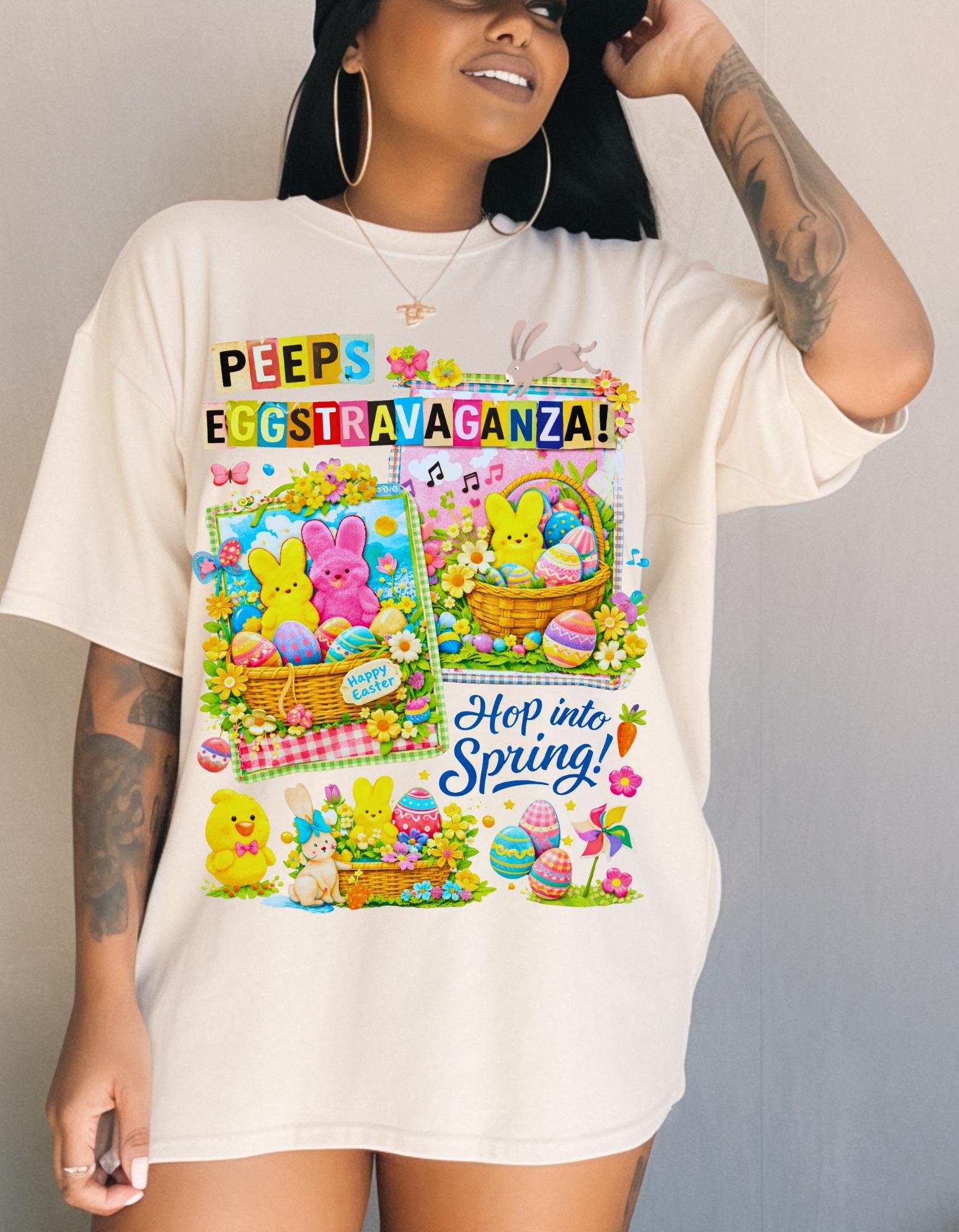Peeps Eggstravaganza Easter Tee | Spring Chick T-Shirt Hop Into Season Holiday Outfit