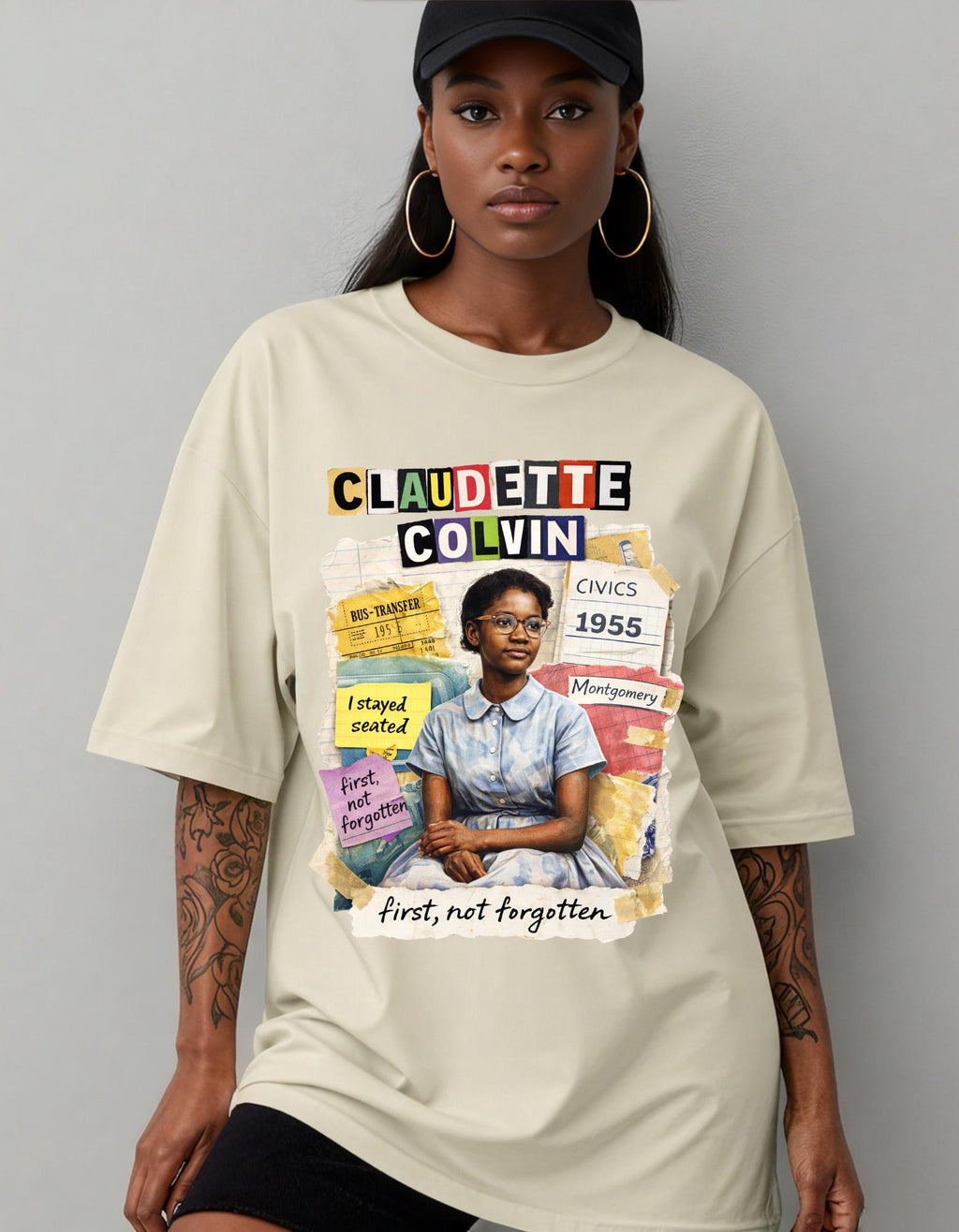 Claudette Colvin Portrait T-Shirt | Civil Rights Activist Graphic Tee