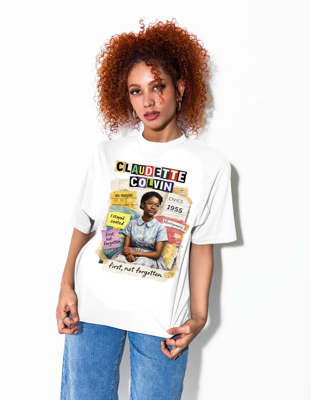 Claudette Colvin Portrait T-Shirt | Civil Rights Activist Graphic Tee