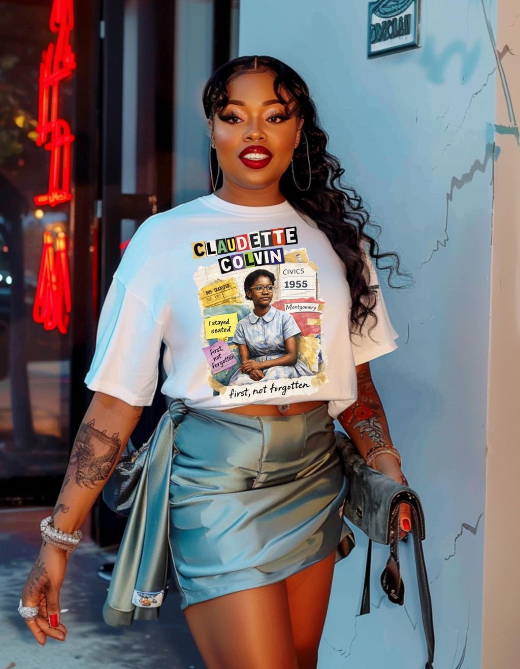 Claudette Colvin Portrait T-Shirt | Civil Rights Activist Graphic Tee