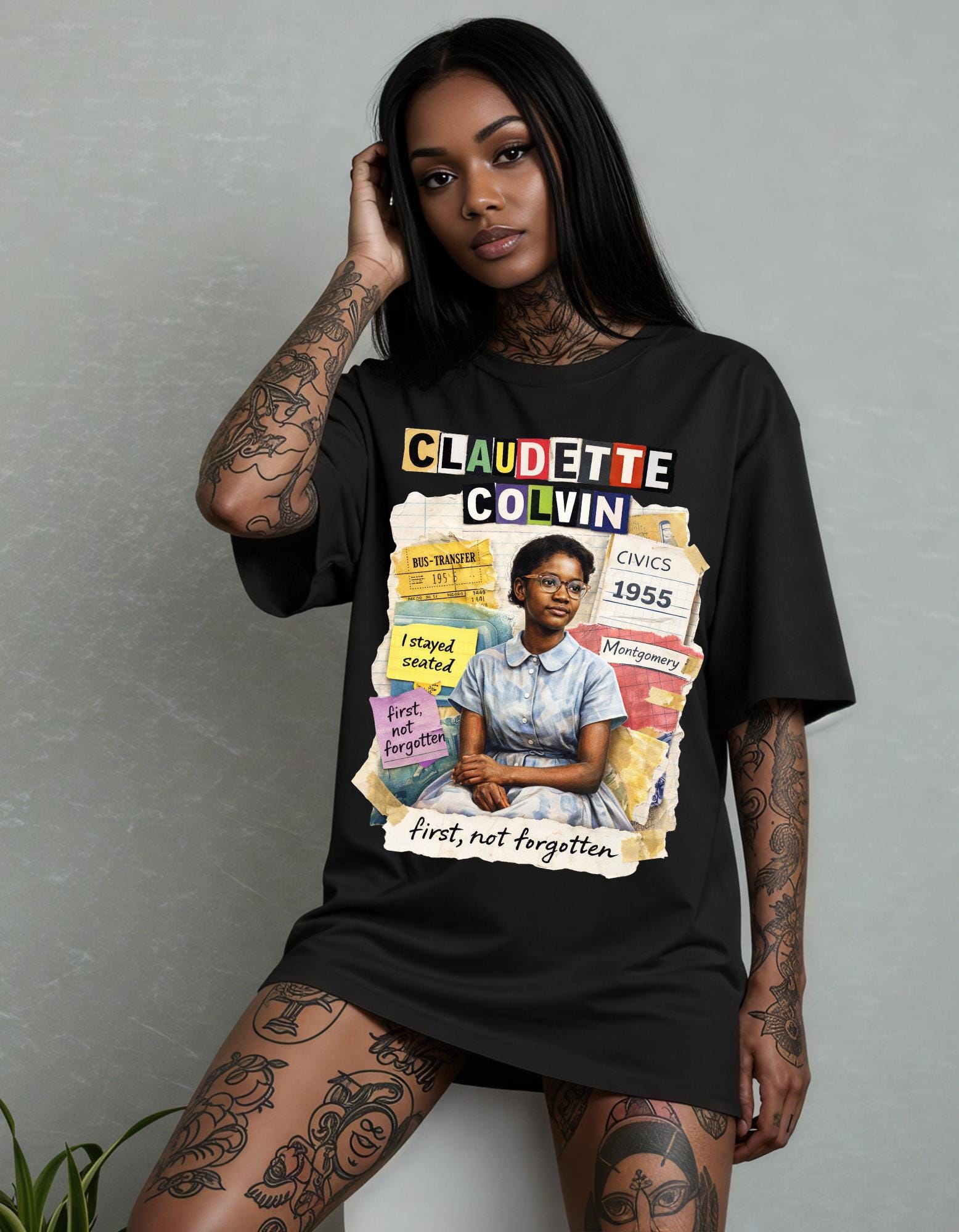 Claudette Colvin Portrait T-Shirt | Civil Rights Activist Graphic Tee