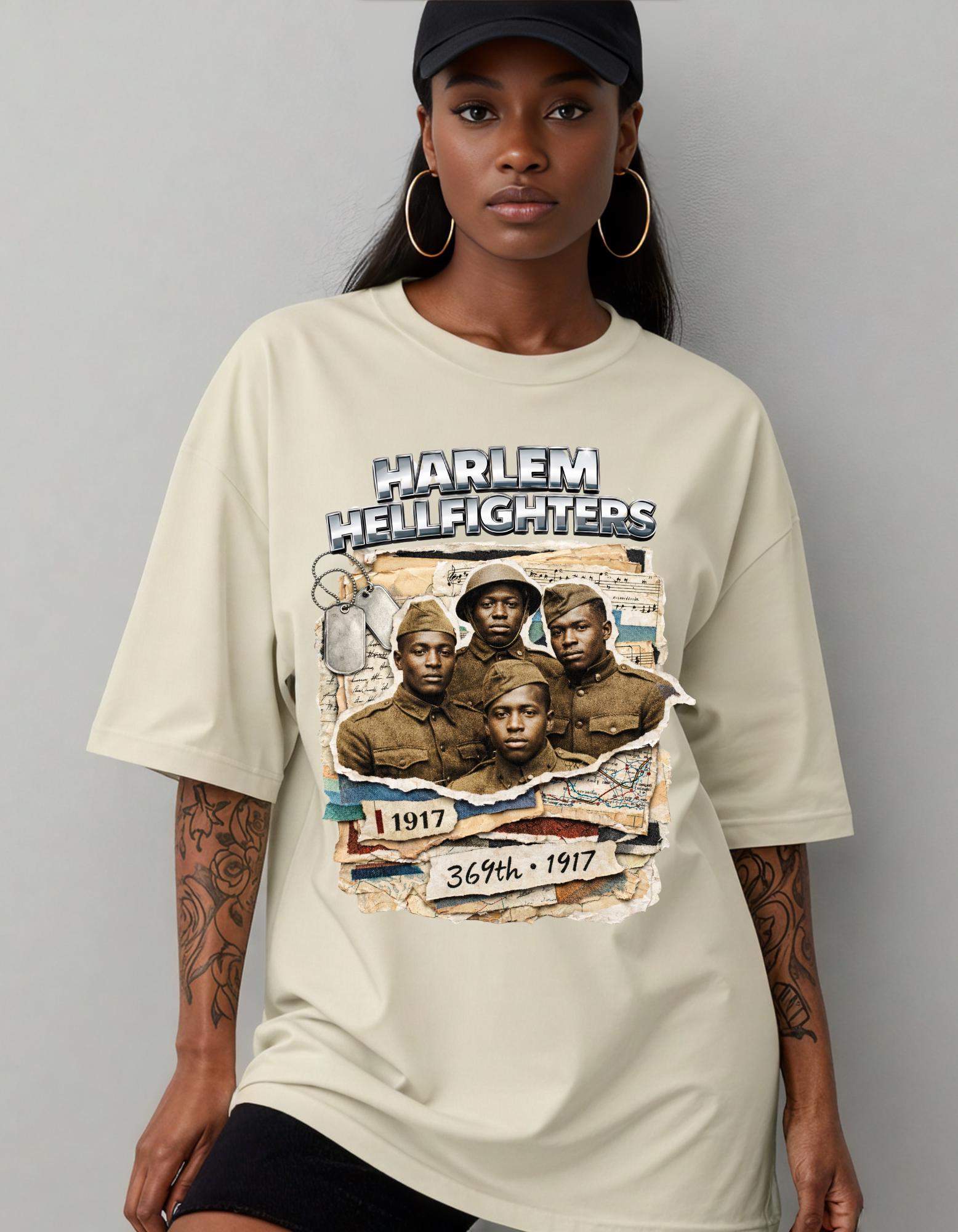 Harlem Hellfighters 369th Infantry T-shirt | WWI Soldiers Vintage Map