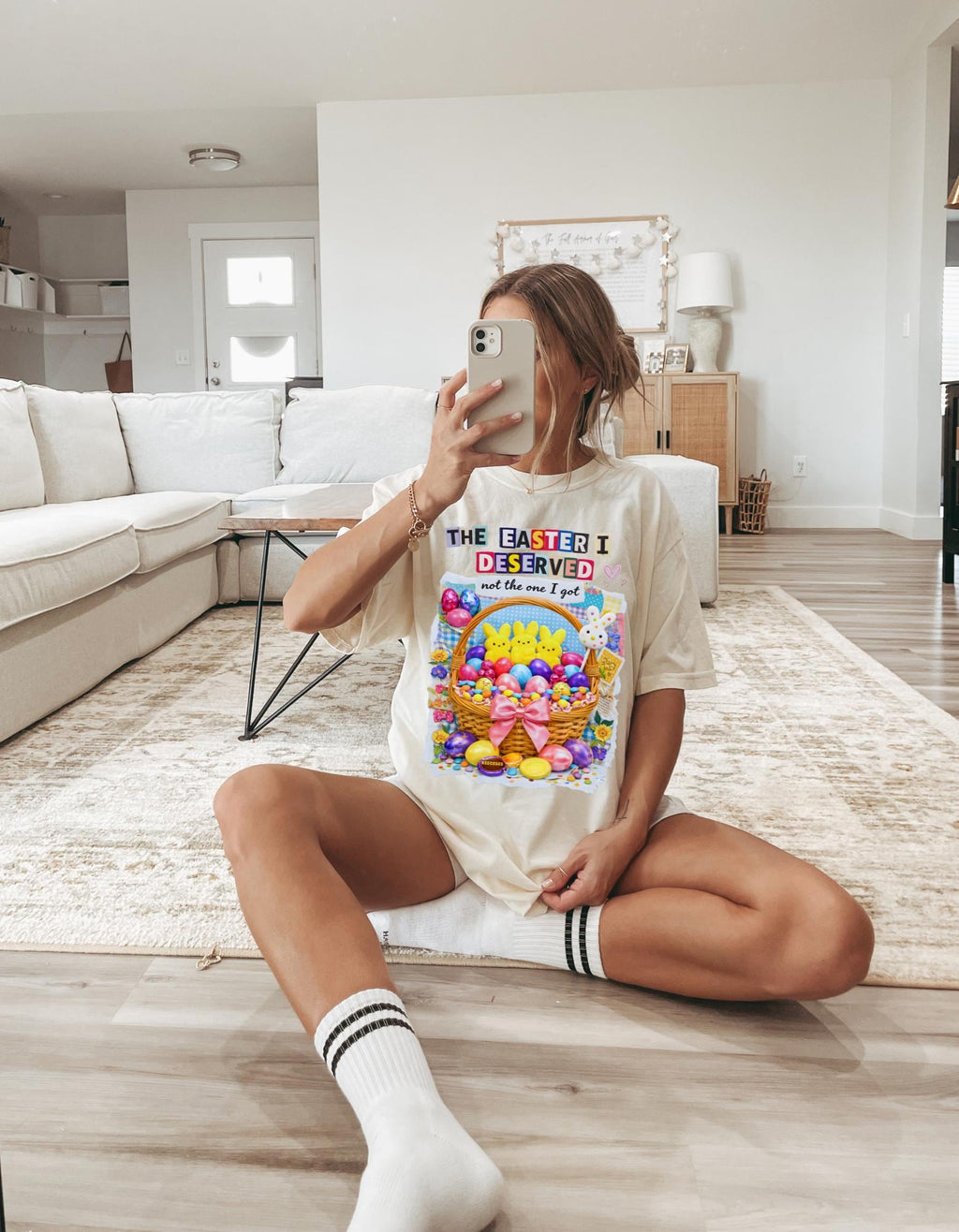 Easter Basket Graphic Tee | Peeps, Eggs, Bunny Unisex Shirt