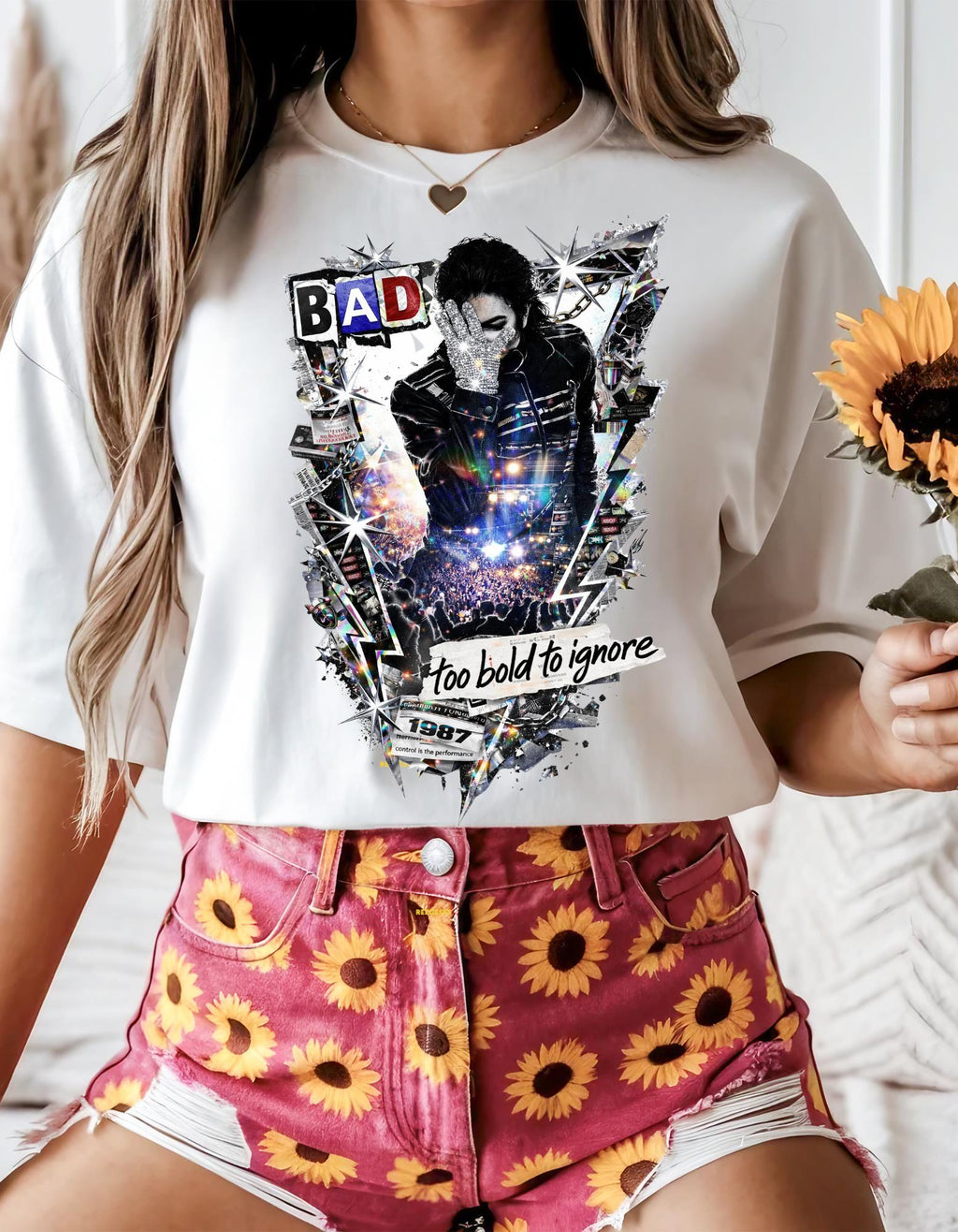 Bad Attitude Graphic T-Shirt | Retro Punk Portrait Too Bold To Ignore Design Vintage Tee