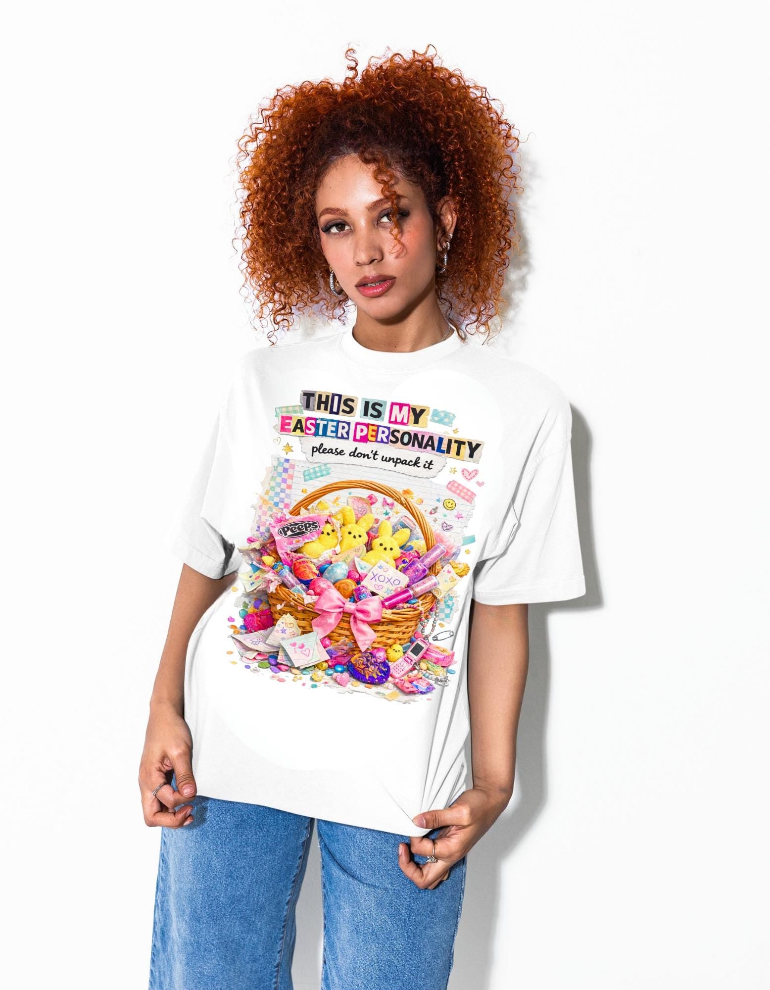 Easter Basket Peeps T-Shirt This Is My Holiday Personality Tee Spring Bunny Gift Apparel