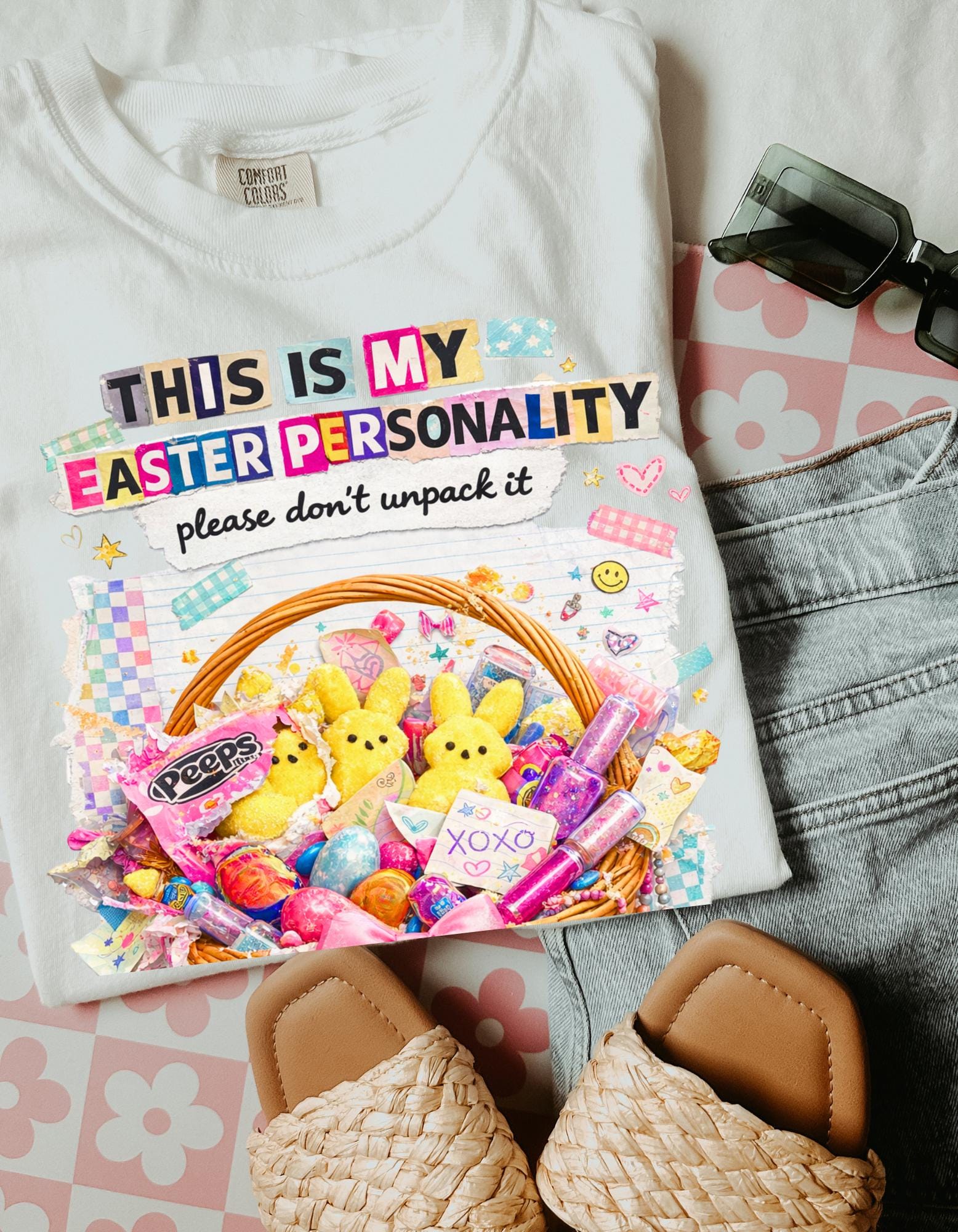 Easter Basket Peeps T-Shirt This Is My Holiday Personality Tee Spring Bunny Gift Apparel