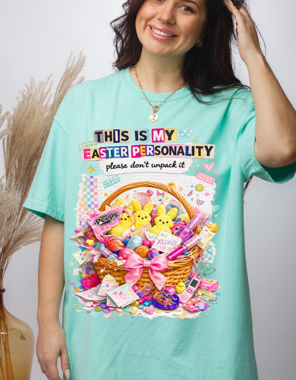 Easter Basket Peeps T-Shirt This Is My Holiday Personality Tee Spring Bunny Gift Apparel