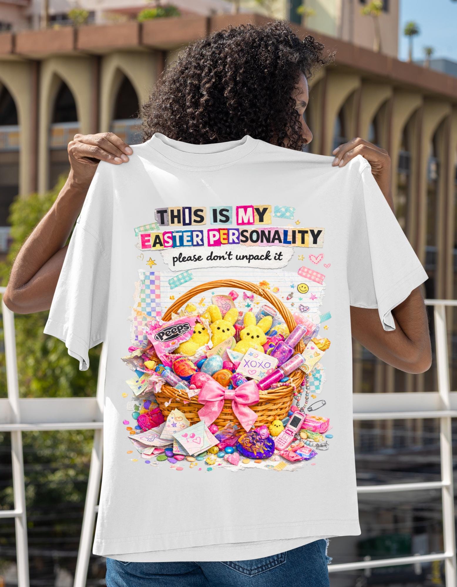 Easter Basket Peeps T-Shirt This Is My Holiday Personality Tee Spring Bunny Gift Apparel