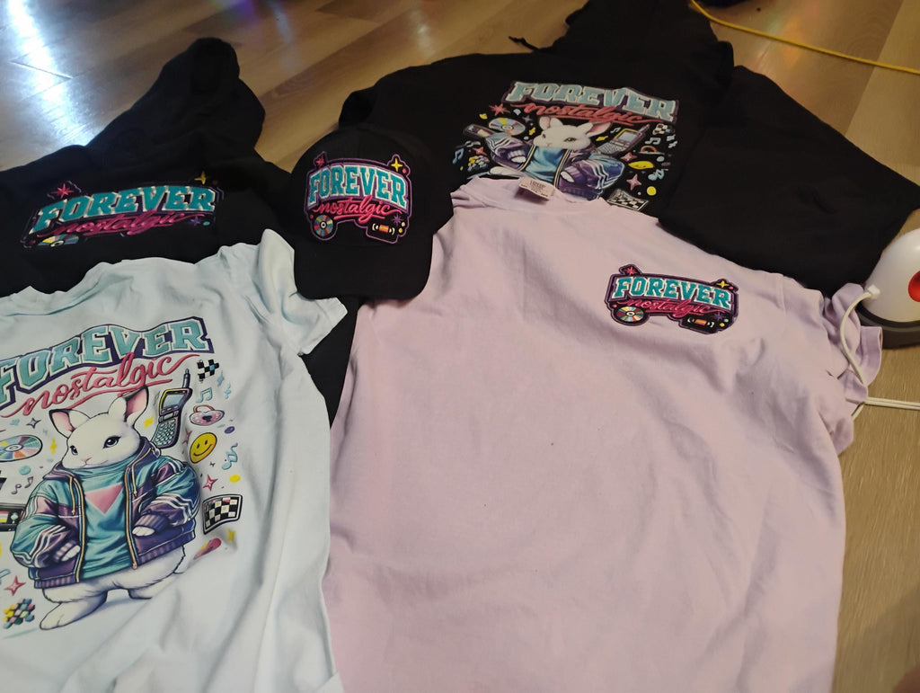 Forever Nostalgic Bunny Hoodie | Retro Gaming Vaporwave Rabbit