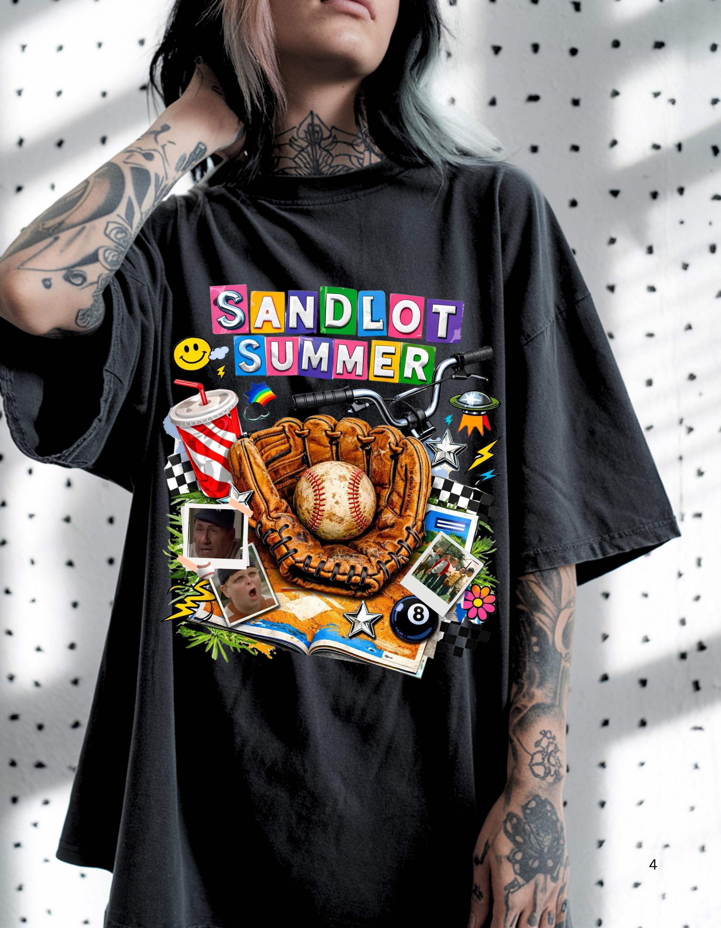 baseball Summer T-shirt | Baseball Glove Graphic Tee, Retro 90s Collage