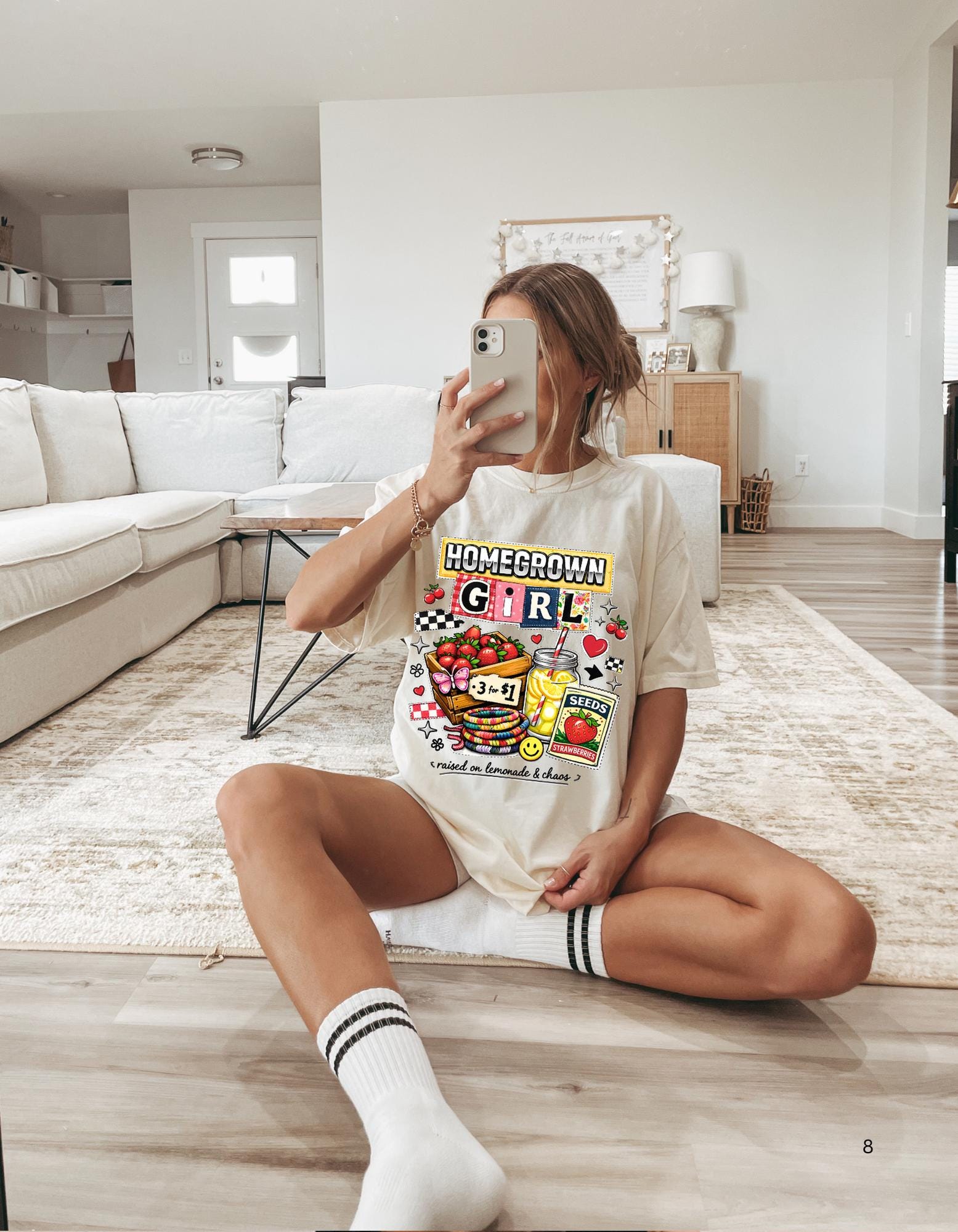 Homegrown Girl Garden Market Graphic Tee | Vintage Dyed Cotton Shirt