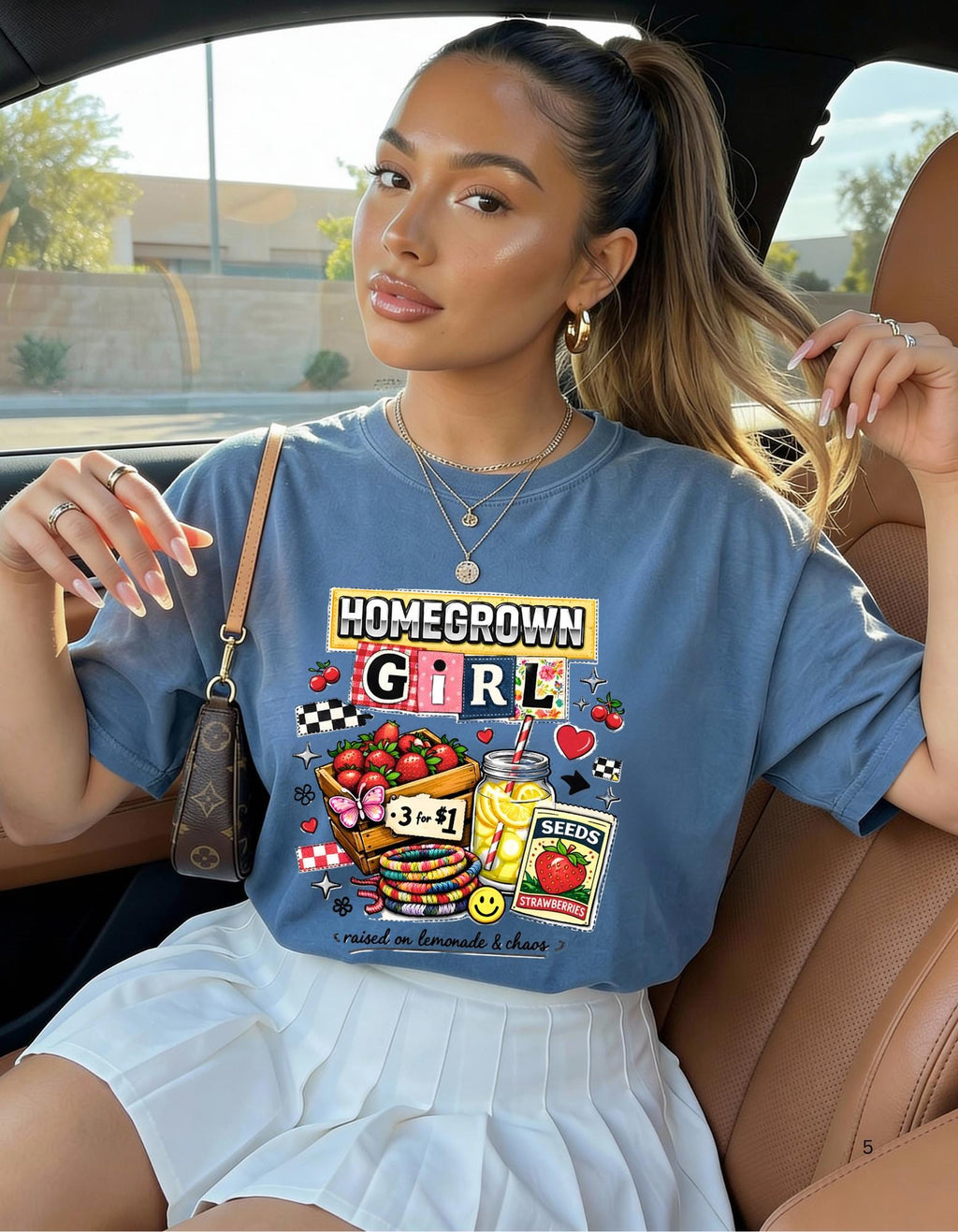 Homegrown Girl Garden Market Graphic Tee | Vintage Dyed Cotton Shirt