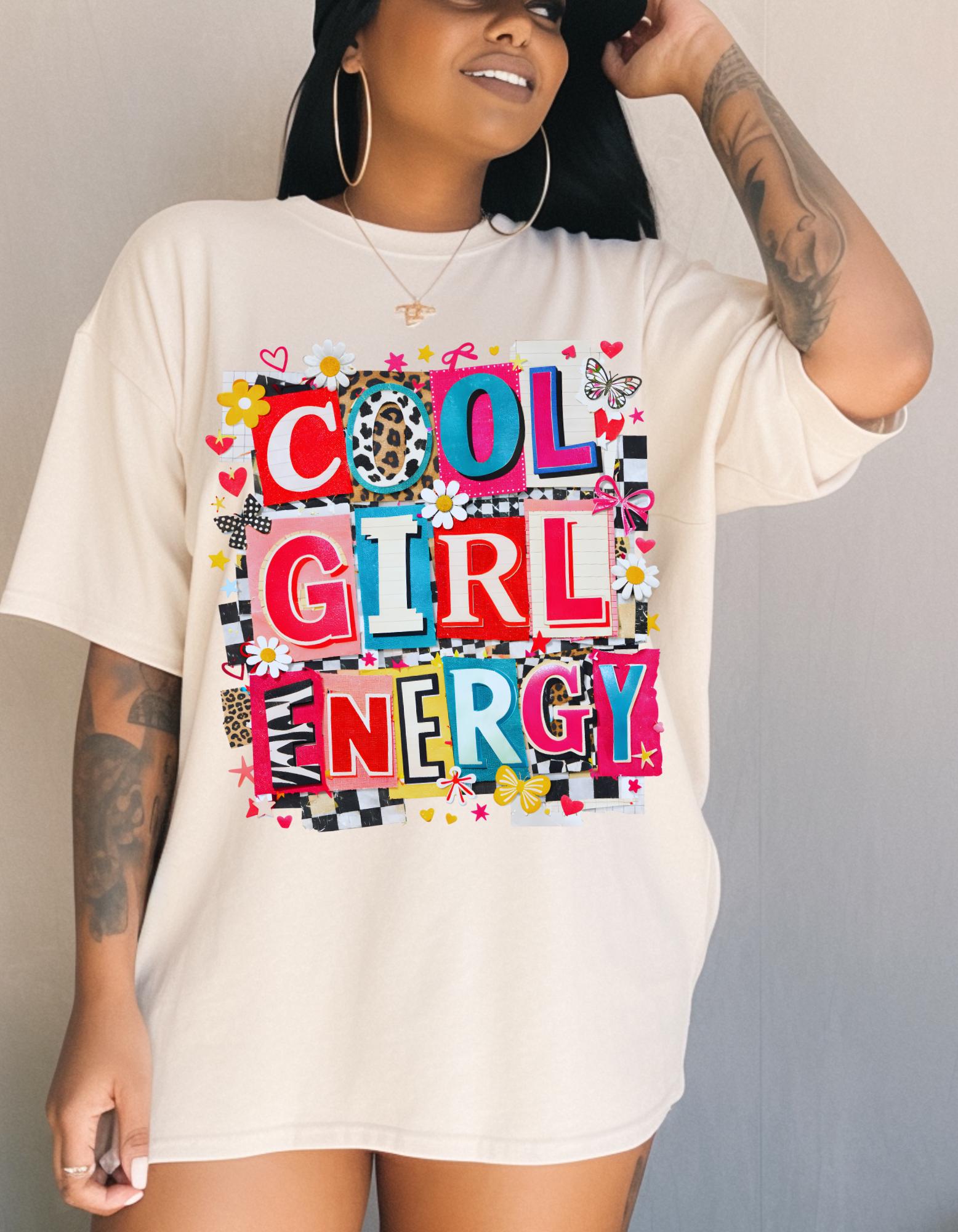 Girl Energy T-Shirt | Retro Patchwork Graphic Tee