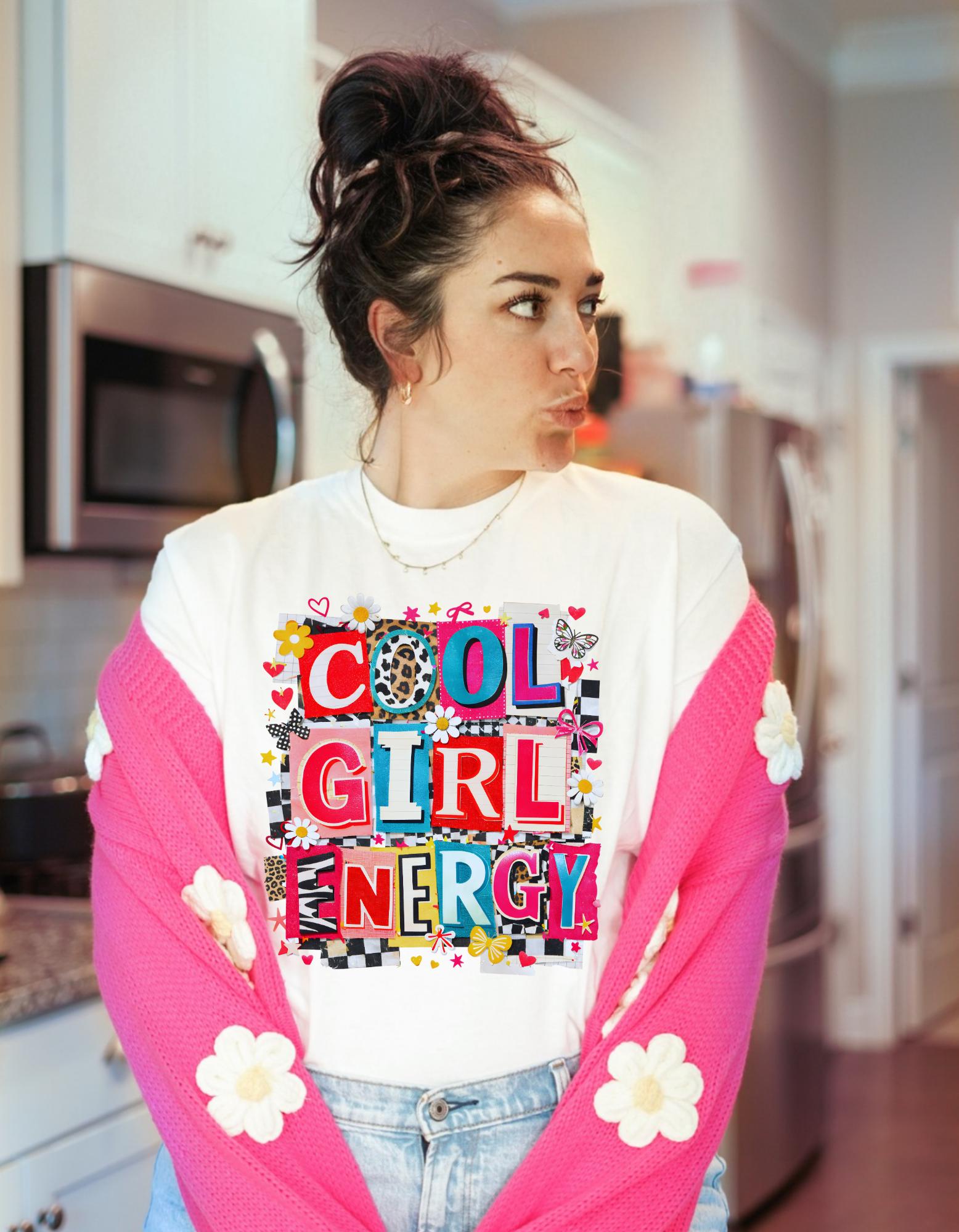 Girl Energy T-Shirt | Retro Patchwork Graphic Tee